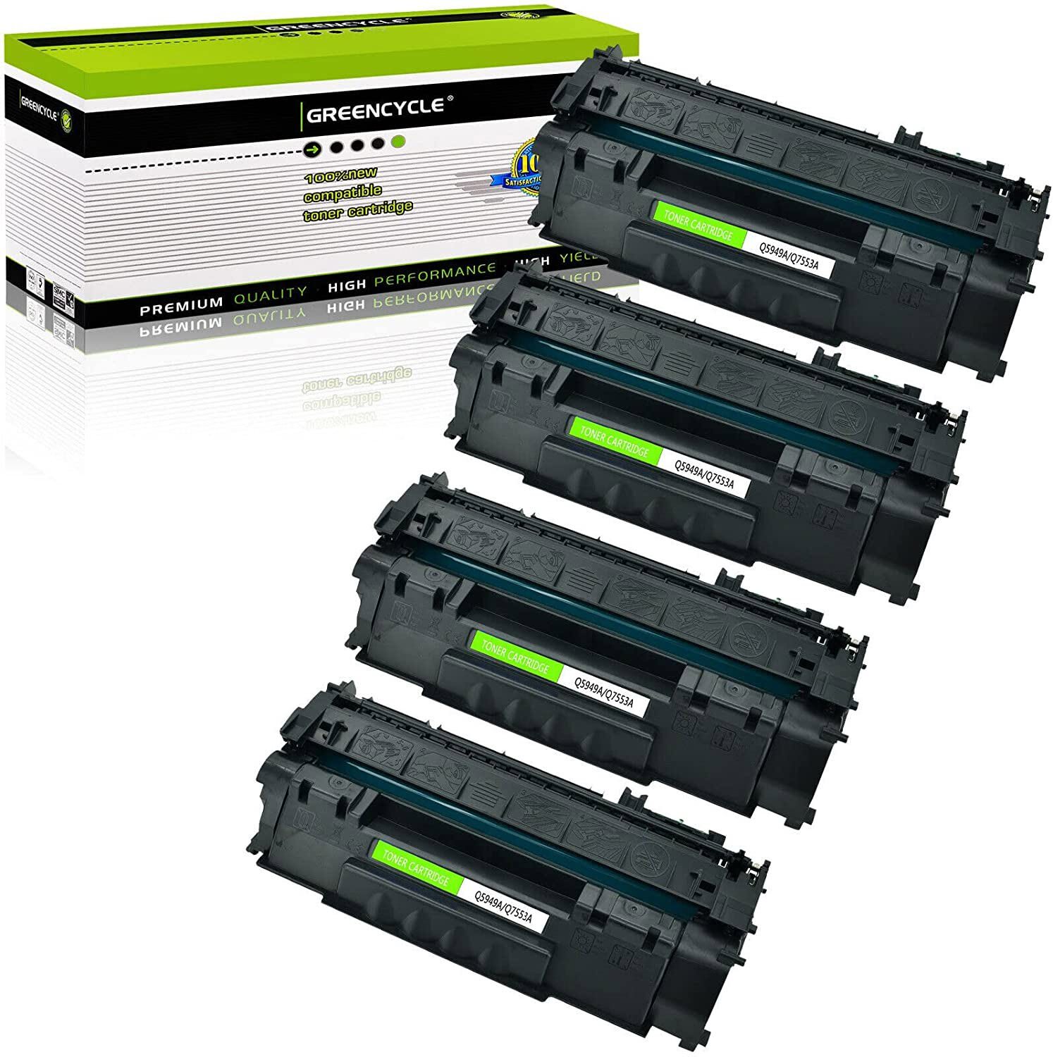 4PK Q7553A 53A Toner Cartridge Fits For HP LaserJet P2014D P2015x M2727nfs MFP