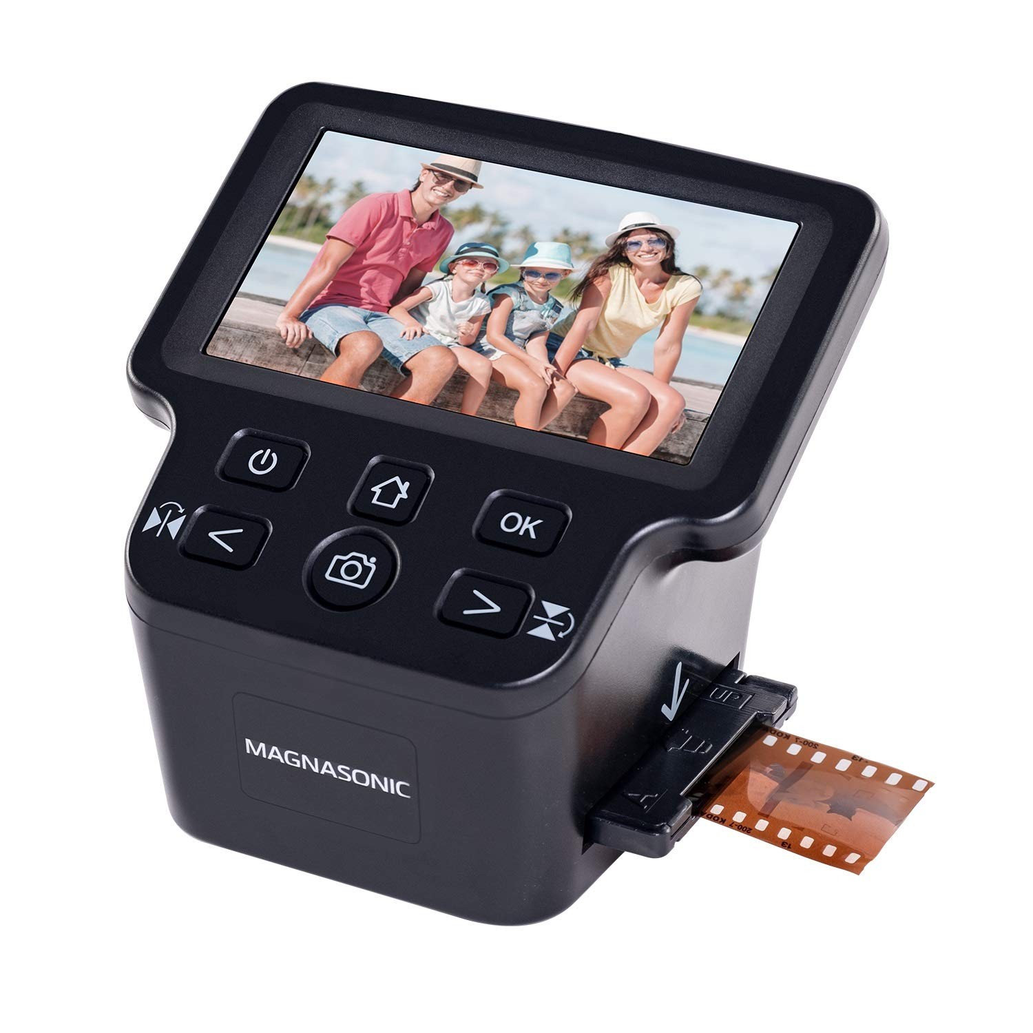 All-in-One 24MP Film Scanner with Large 5" Display & HDMI, Converts 35mm/126/...
