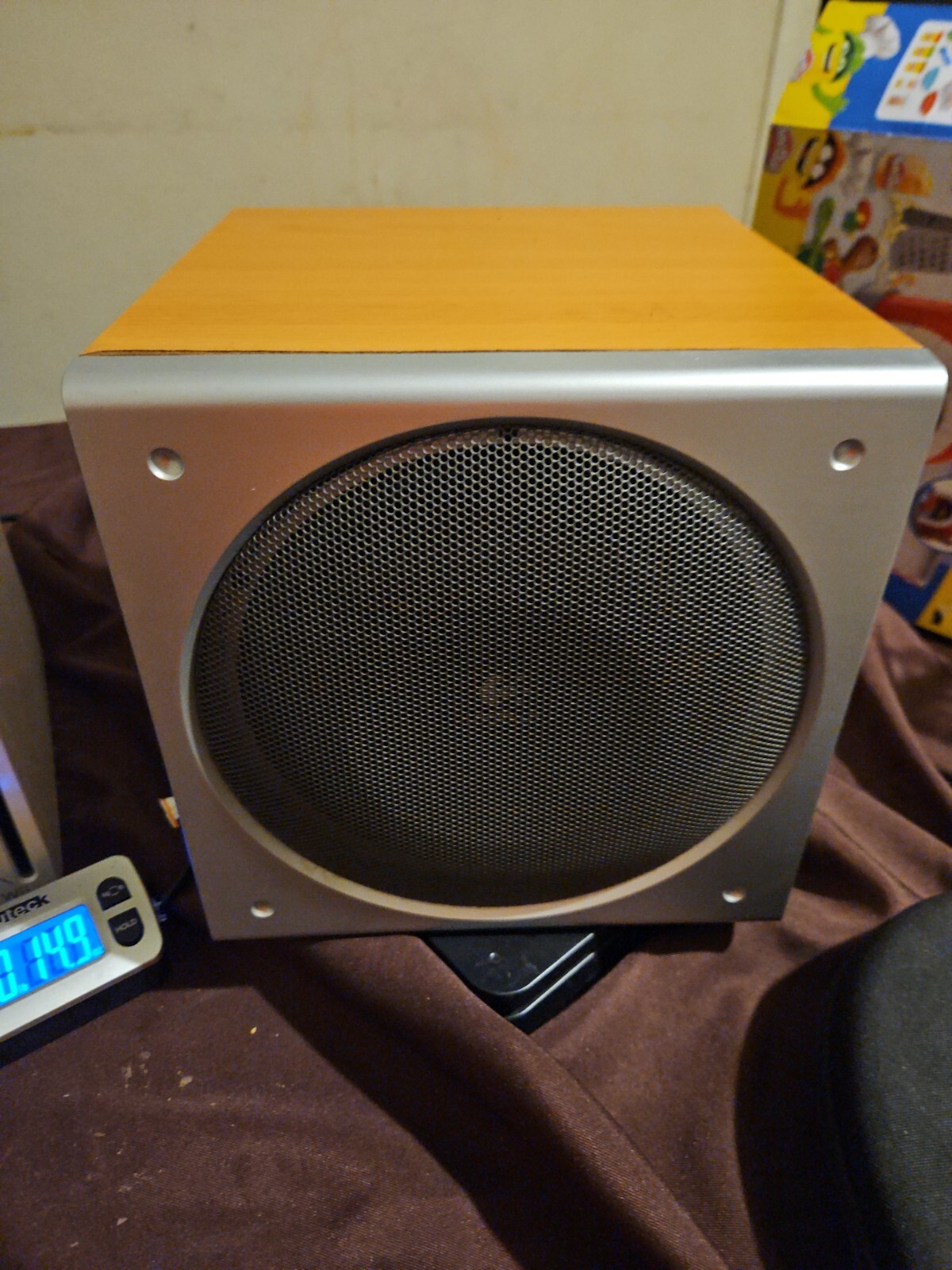 Logitech Subwoofer PC Computer System Z-3: S-0085A Wood Effect.  Untested.