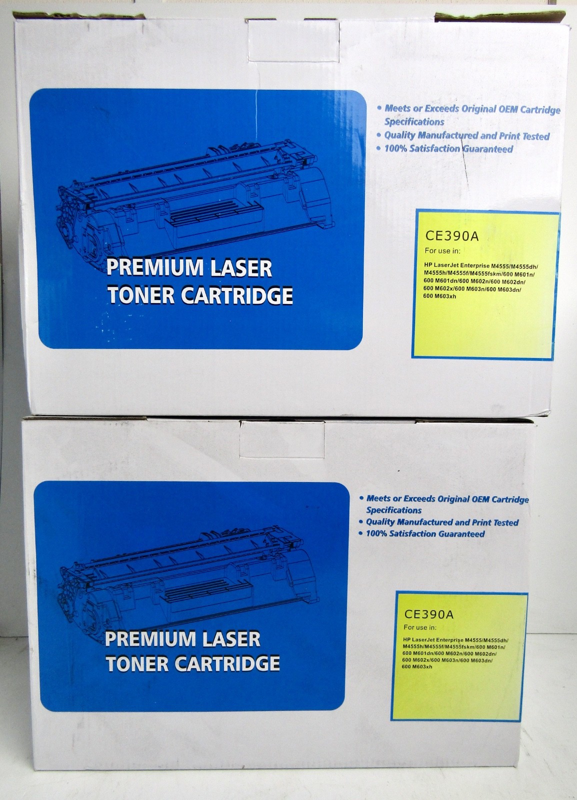 2-Pack Compatible Toner Print Cartridge HP CE390A Black 90A - NO RETURN 