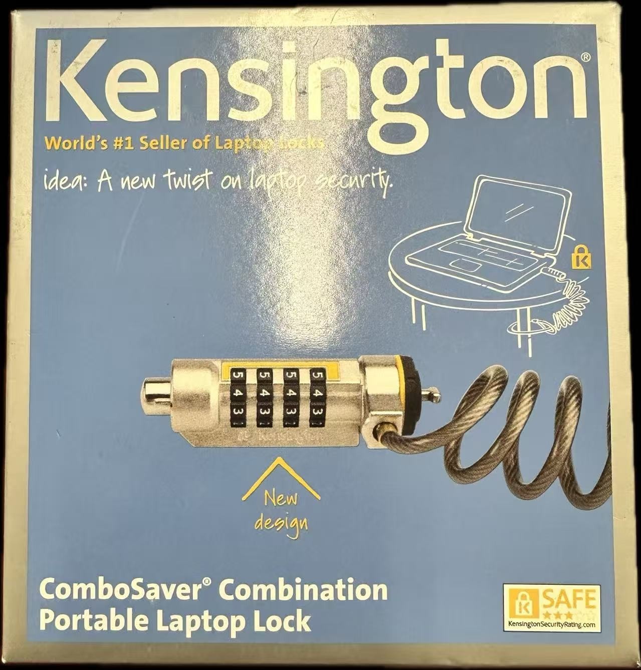 (1 Unit) Kensington ComboSaver Combination Portable Notebook Lock Factory Sealed