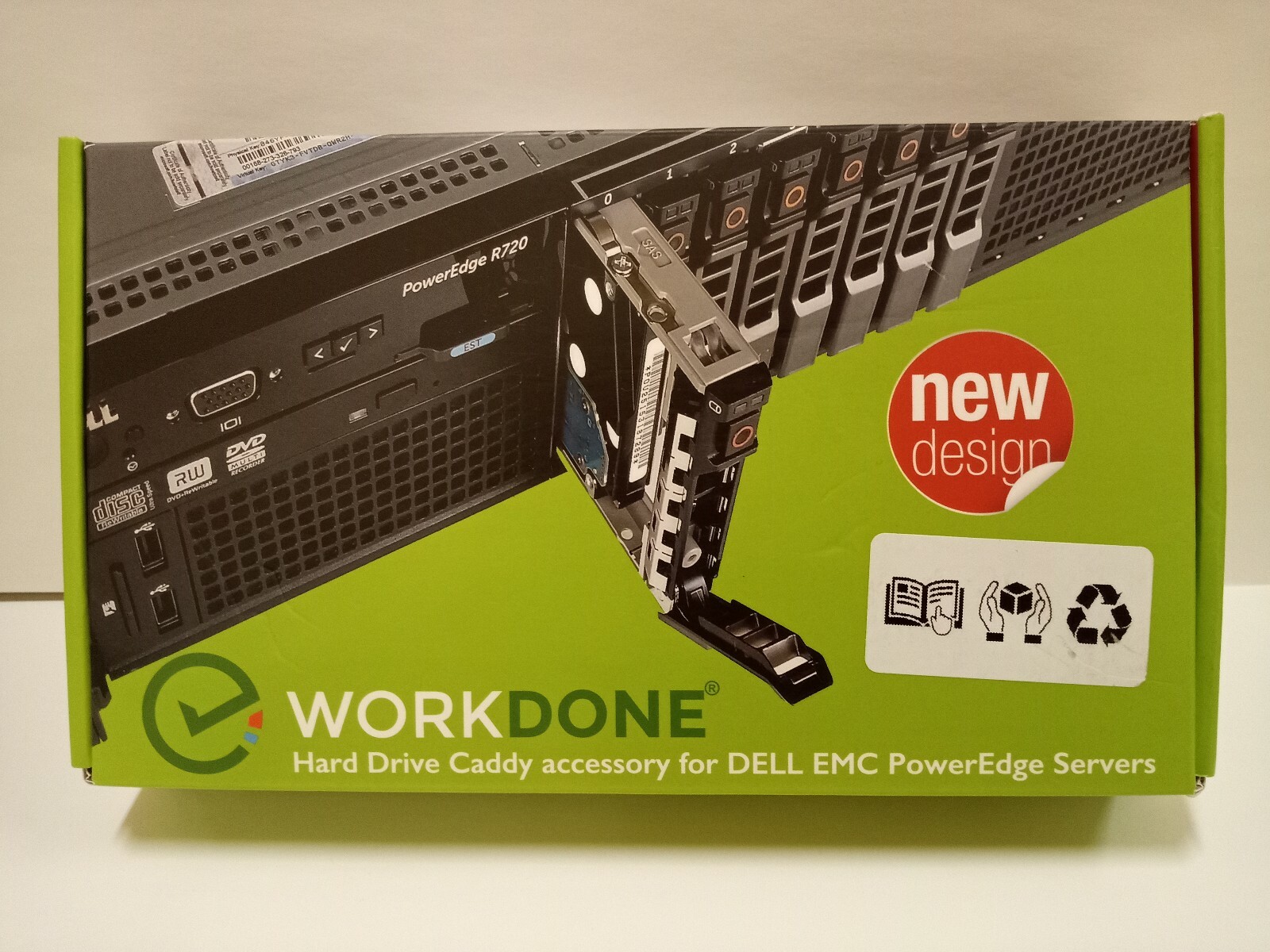 2 Pack New WorkDone 3.5 inch Hard Drive Caddy for Dell EMC PowerEdge Servers