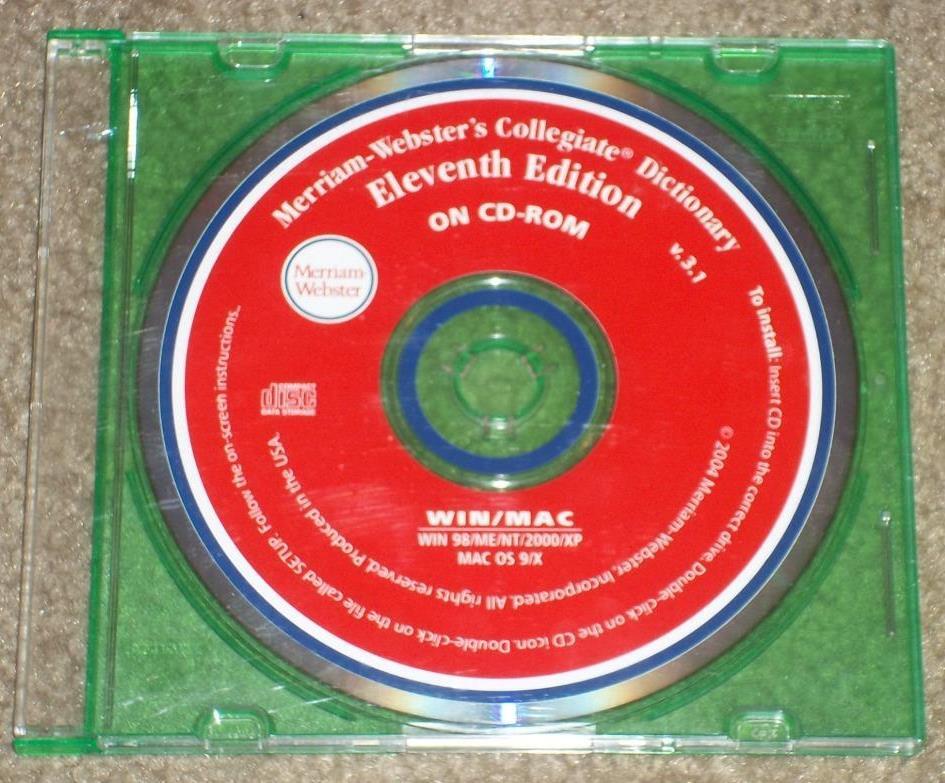 MERRIAM WEBSTER'S COLLEGIATE DICTIONARY ELEVENTH EDITION ON CD-ROM, 2004