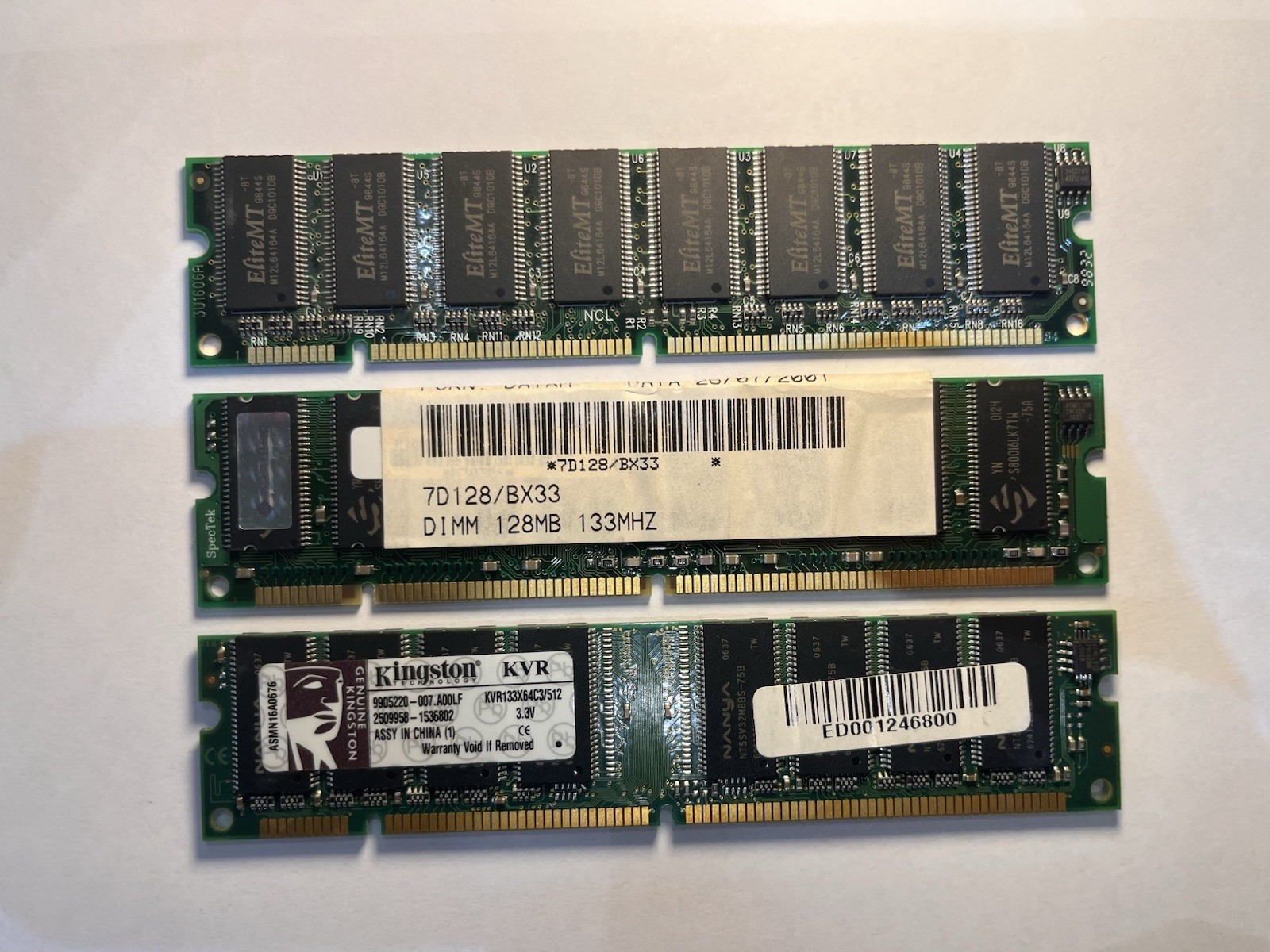 Ram Ddr Sdram 2x128mb A 1x256mb