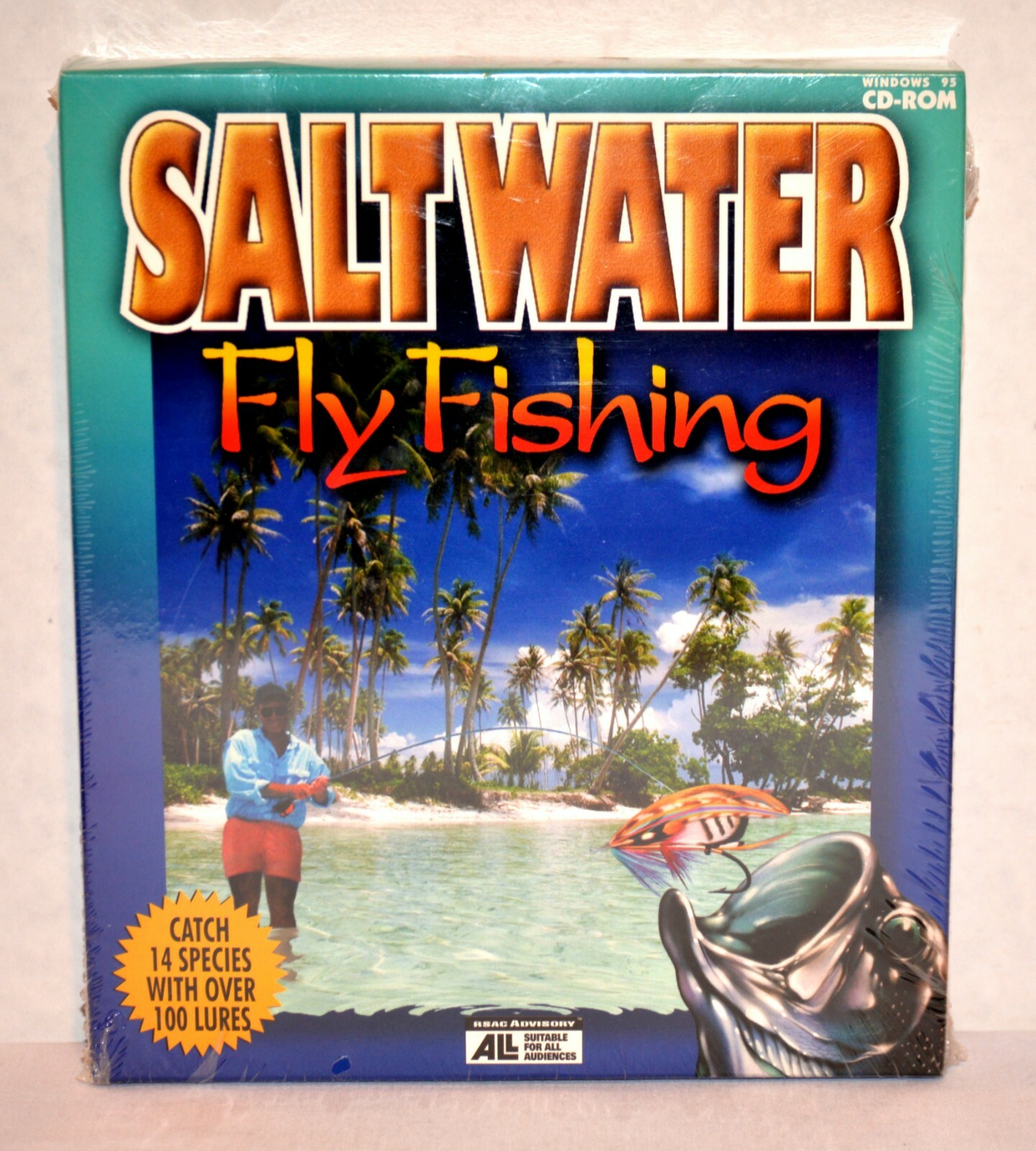 ValuSoft -Saltwater Fly Fishing CD-ROM -PC Simulation Sports Fishing Game –New