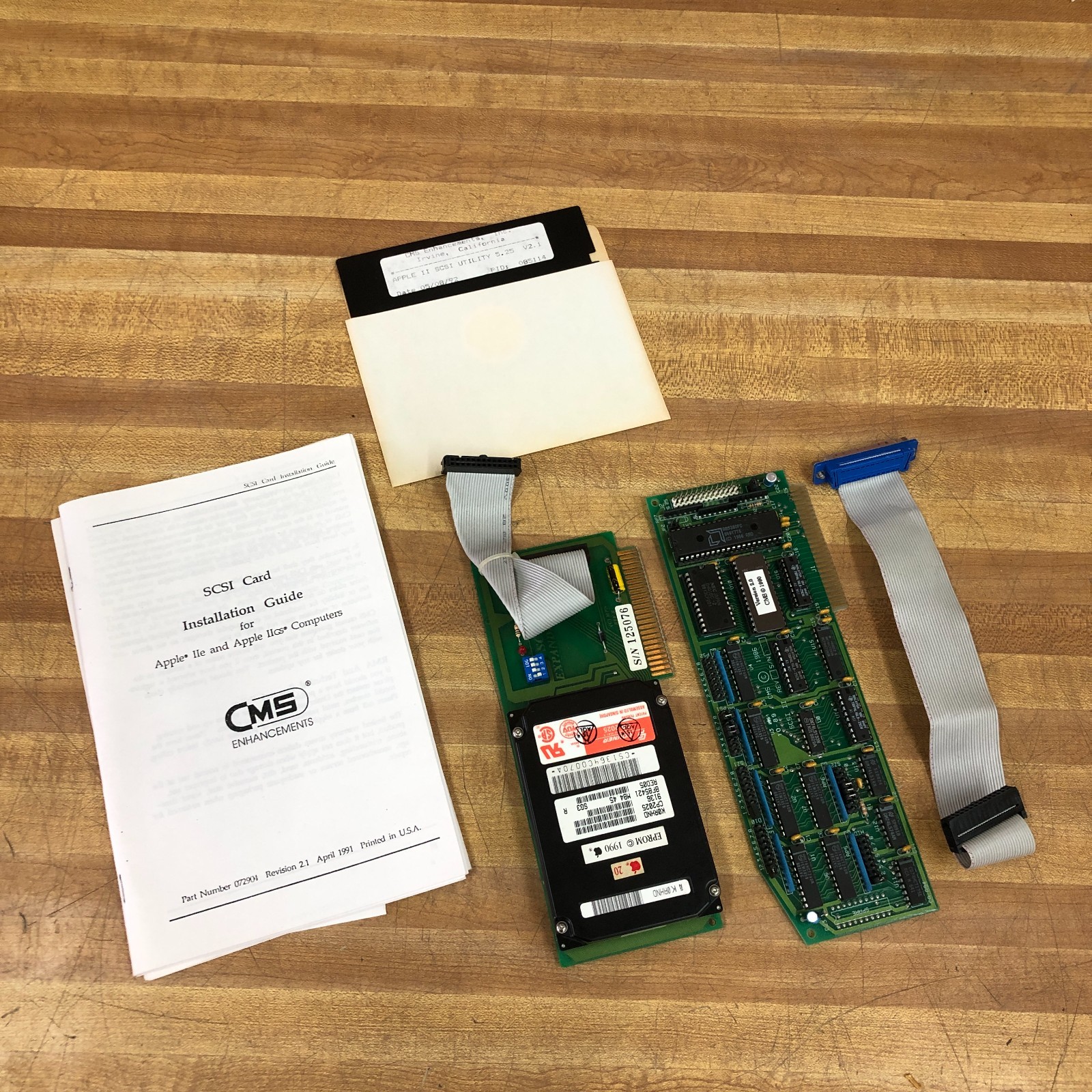 CMS SCSI II Interface Card for Apple IIe & IIGS Computers WITH Hard Disk Drive