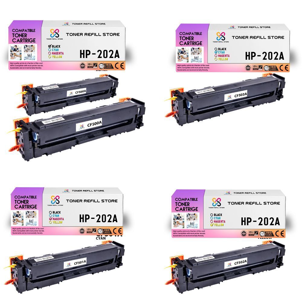 5Pk TRS 202A BCYM Compatible for HP LaserJet MFP M280nw Toner Cartridge