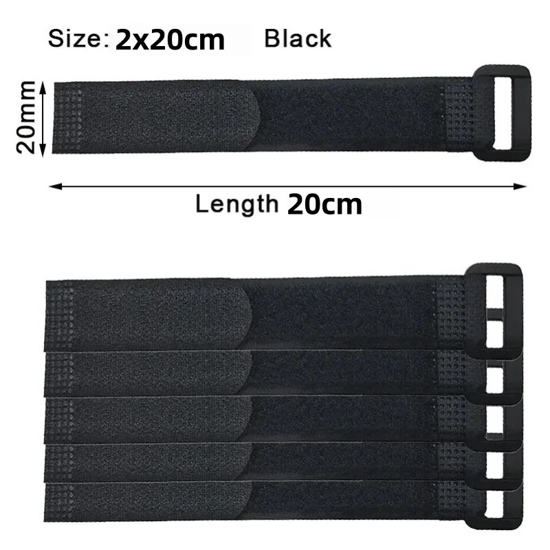 20 Pack Reusable Cable Ties Straps Fastening Wire Cord Keeper Organizer Buckle
