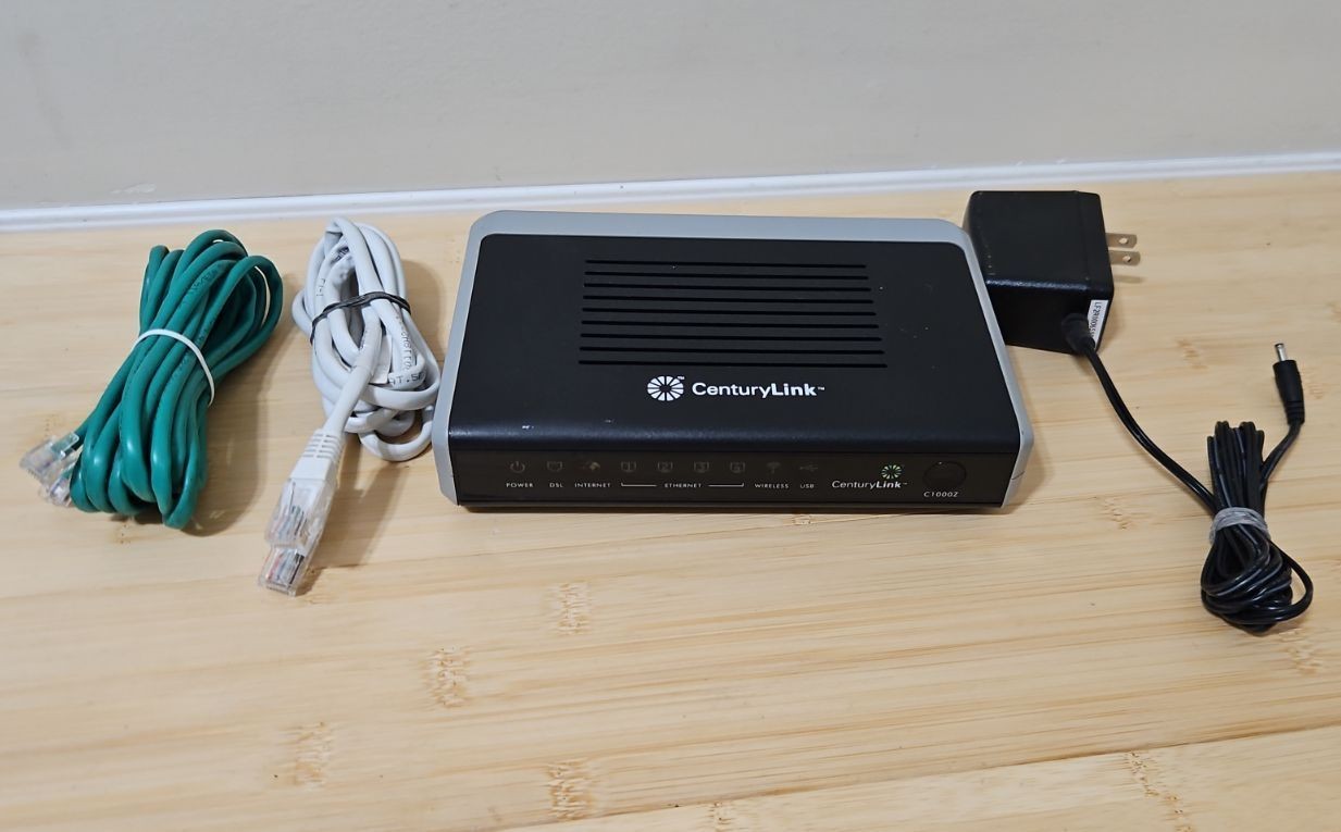 Centurylink Zyxel C1000Z VDSL2 DSL 4-Port Modem with Router Wireless