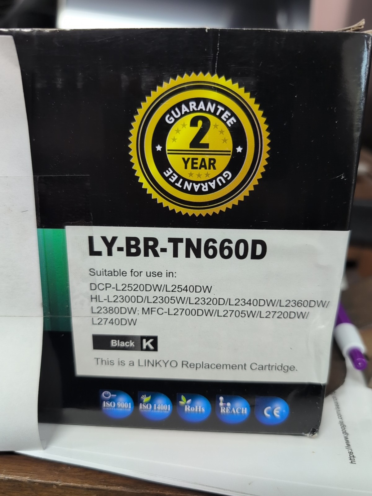 Linkyo Premium Cartridge LY-BR-TN660D 2-Pack Black