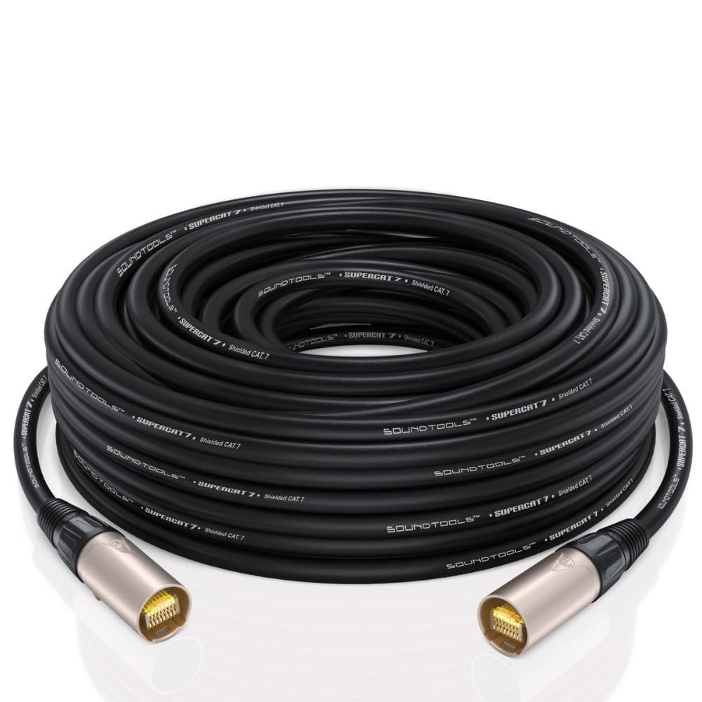 SoundTools SuperCAT 7 etherCON to etherCON CAT 7 Cable, 100-Foot Black