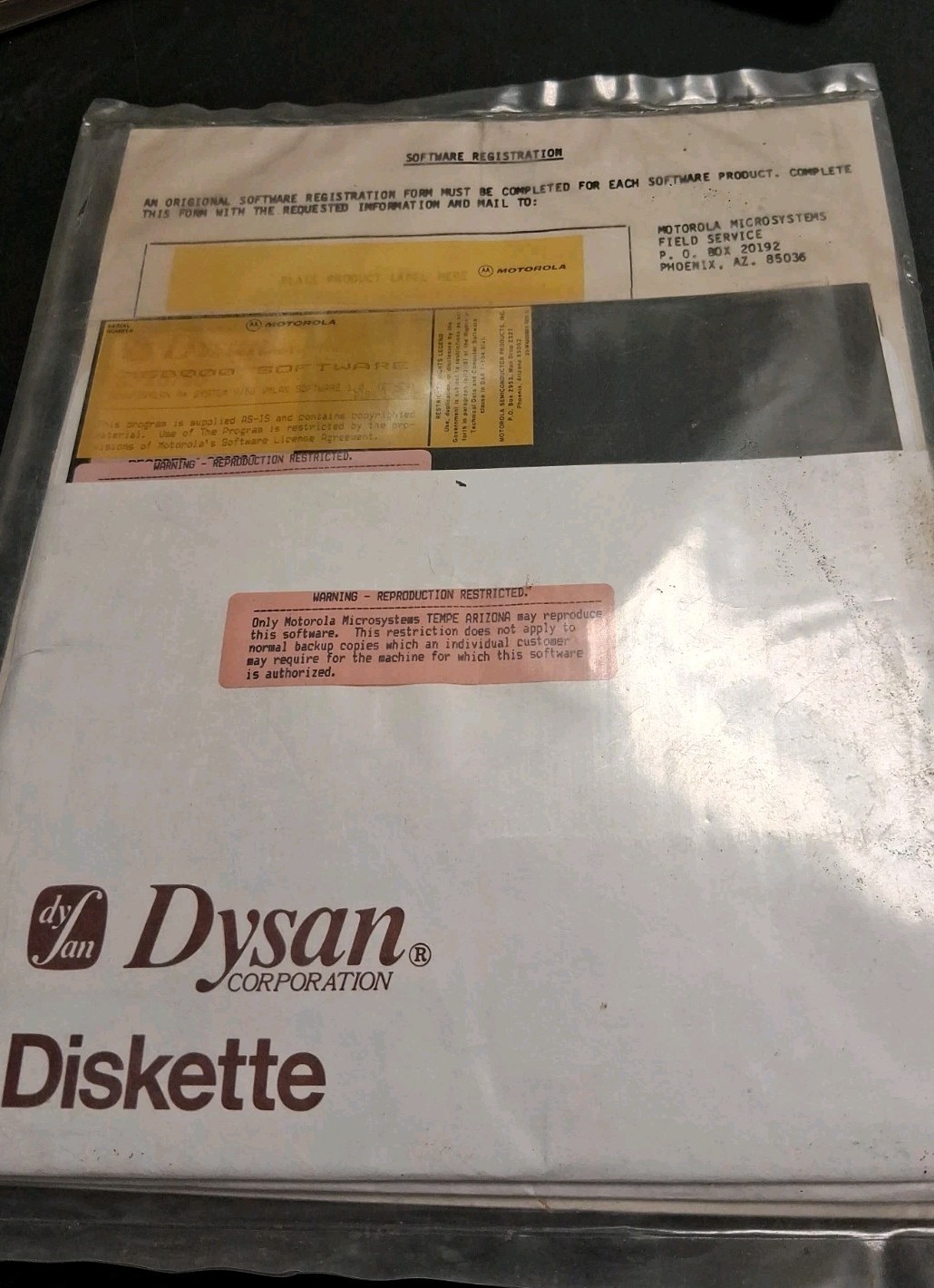 VINTAGE MOTOROLA RARE Sealed 80s Software Update M680000
