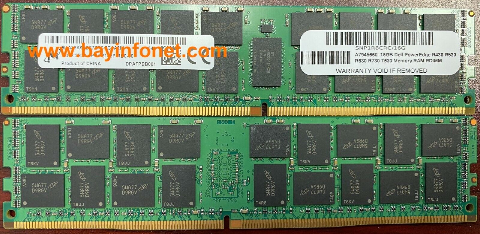 SNP1R8CRC/16G A7945660 16GB Memory For Dell PowerEdge R430 R530 R630 R730 T630