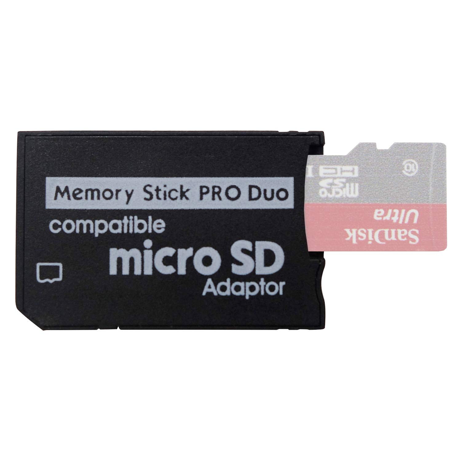PSP Memory Stick Adapter, Funturbo Micro SD to PRO Duo Black