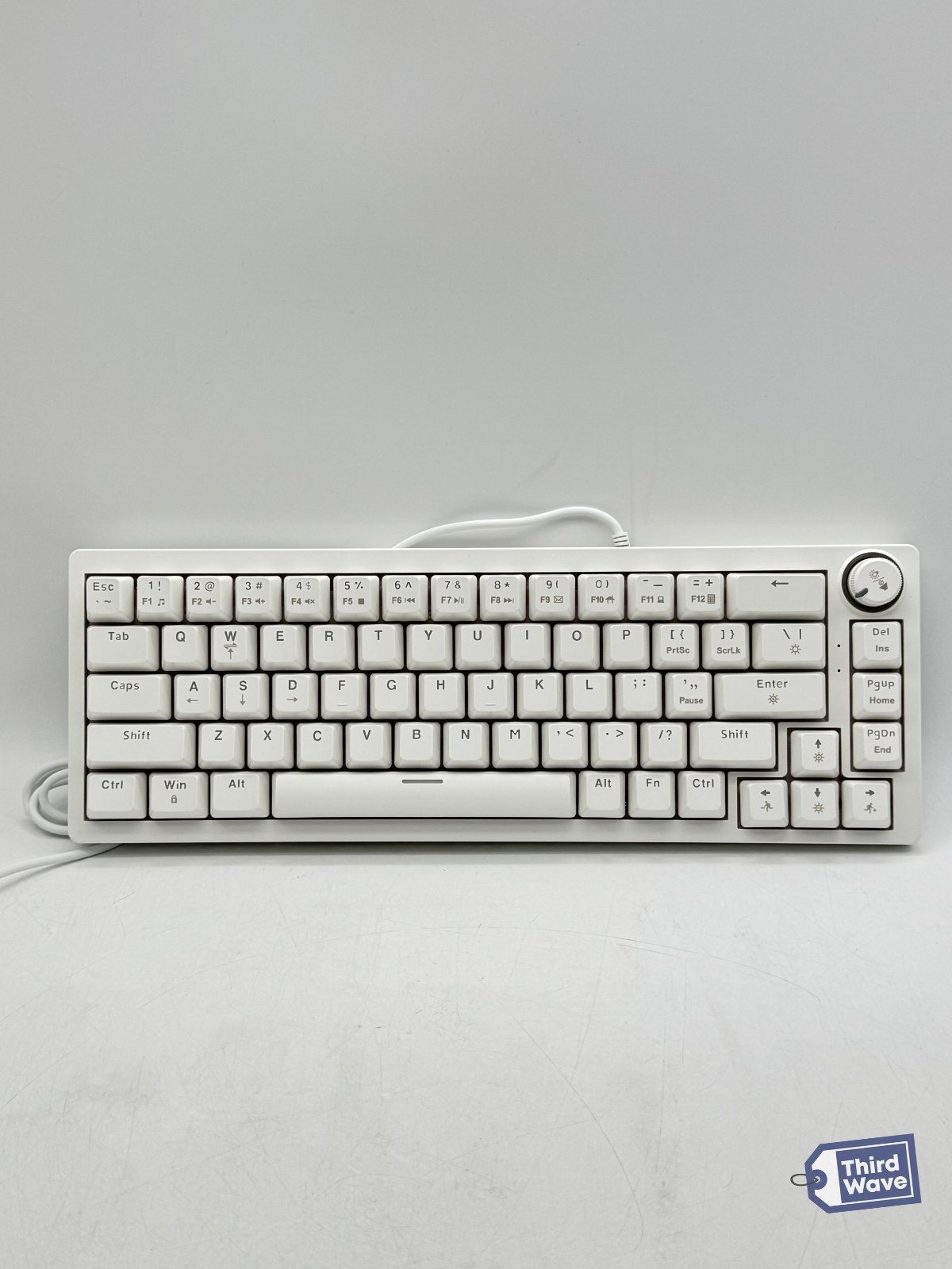 North Base Computer Keyboard - White: 60% Mechanical USB-A, 68 Keys, Backlit