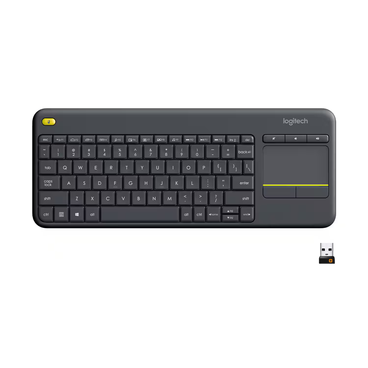 Logitech - K400 Plus TKL Wireless Membrane Keyboard for PC/TV/Laptop/Tablet w...