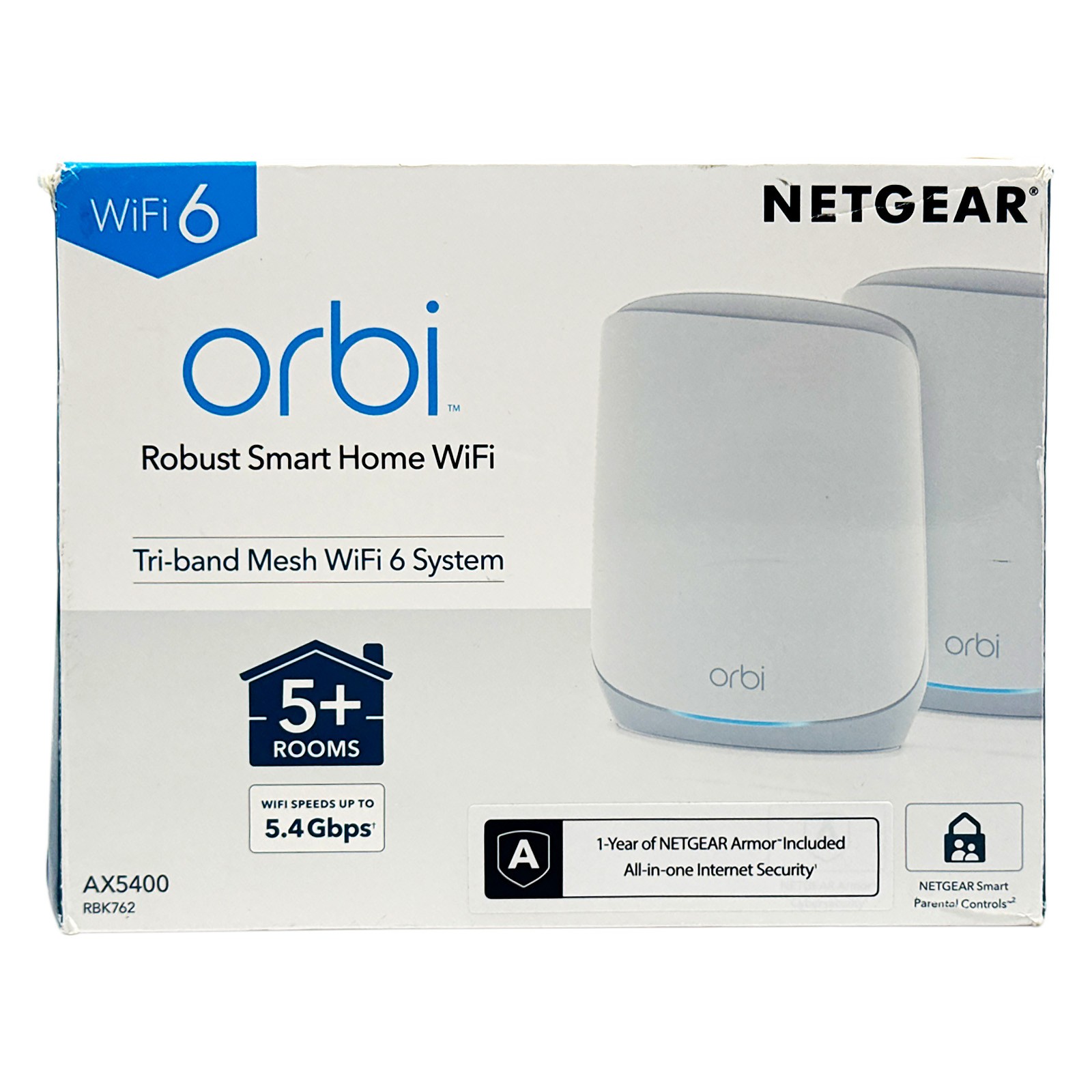 NETGEAR Orbi Whole Home Tri-Band Mesh WiFi 6 System (RBK762S) – Router - "READ"