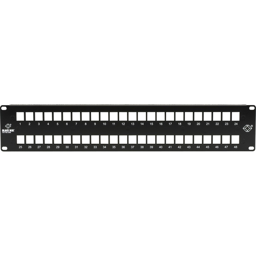 Black Box Multimedia Patch Panel 2U 48-Port