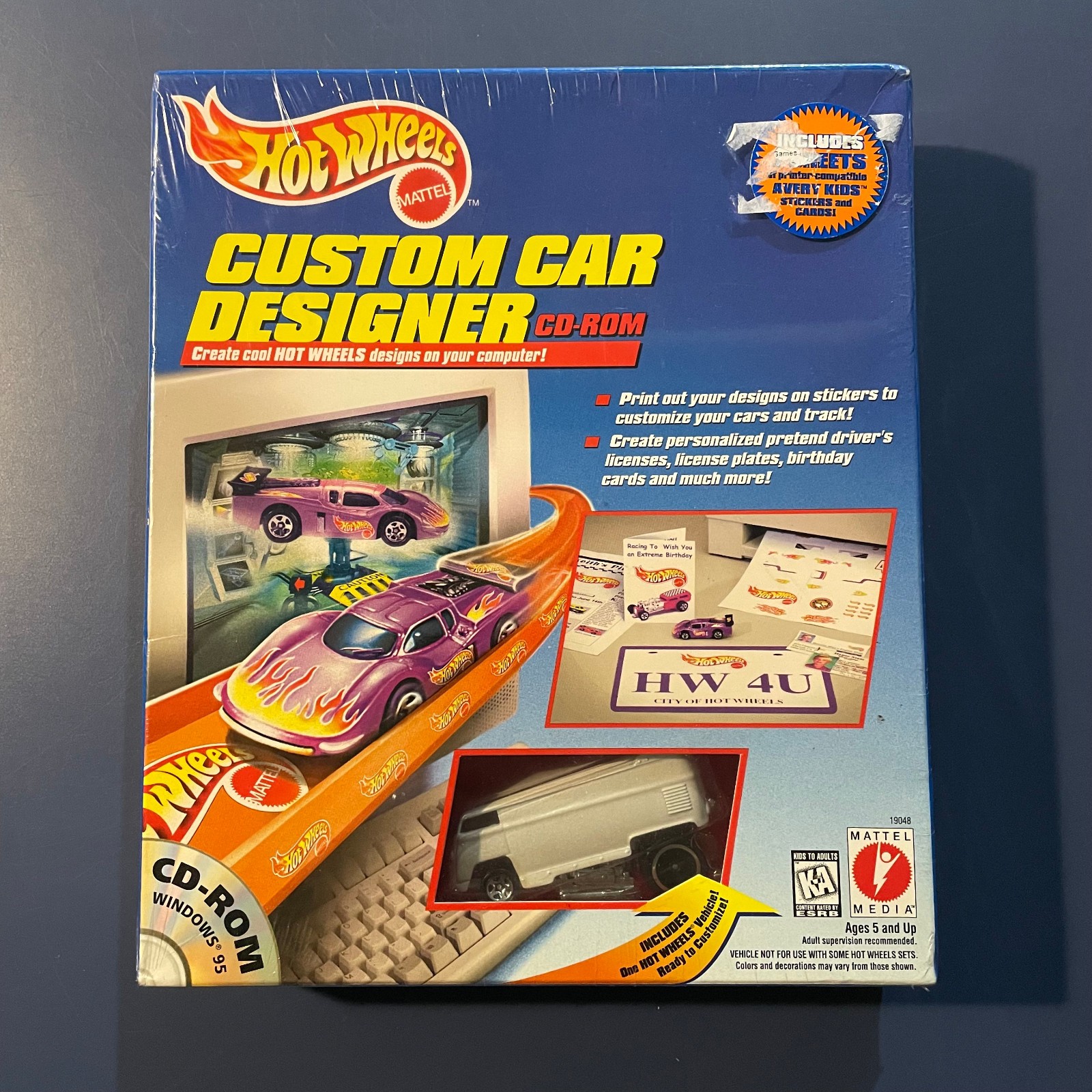 Hot Wheels Custom Car Designer CD-ROM NEW & SEALED Windows 95 Mattel