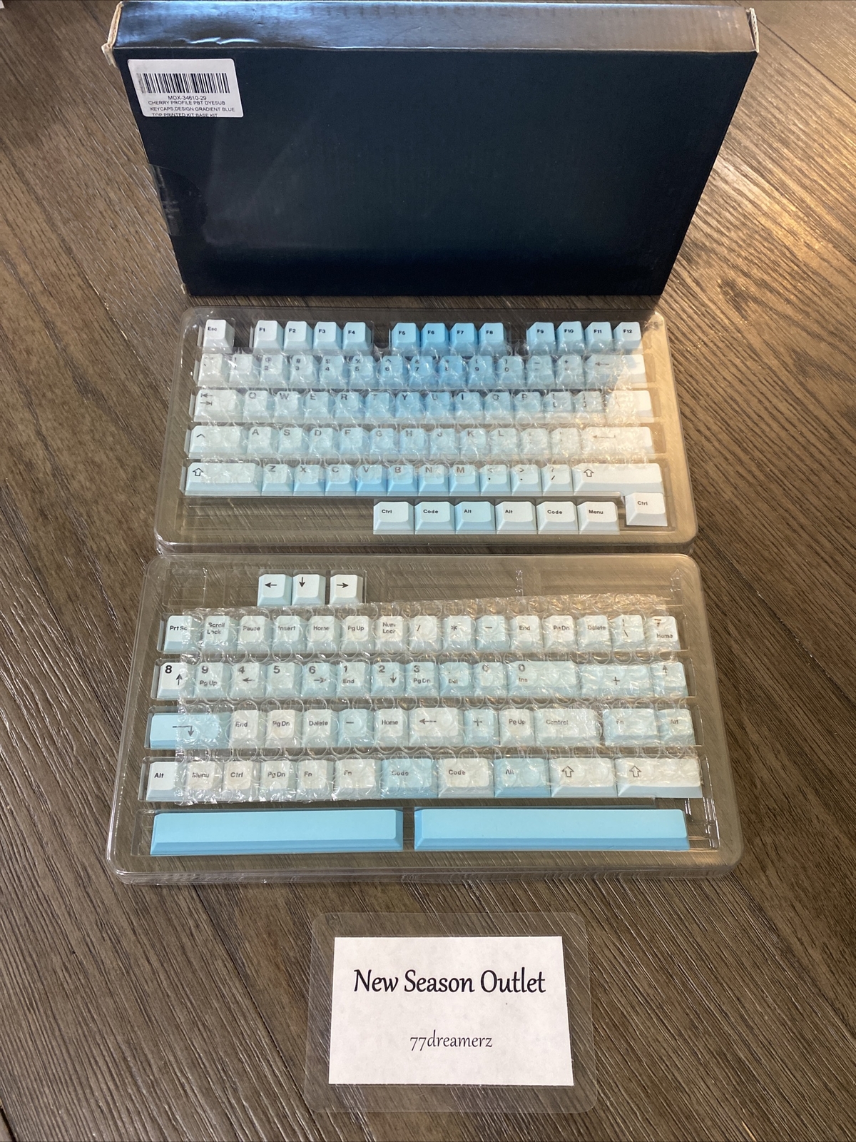 Drop Cherry Profile PBT Dyesub Keycaps (129) Gradient Blue Base Kit MDX-34610-29