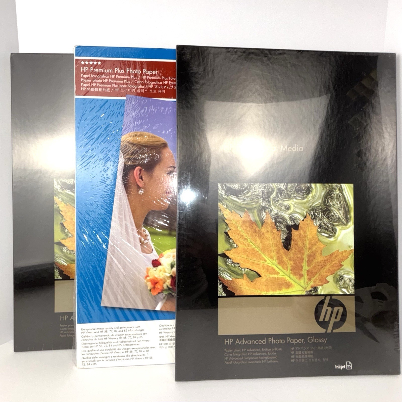 3 Packs HP Advanced Glossy/Premium Plus Satin Inkjet Photo Paper 13x19 Sealed