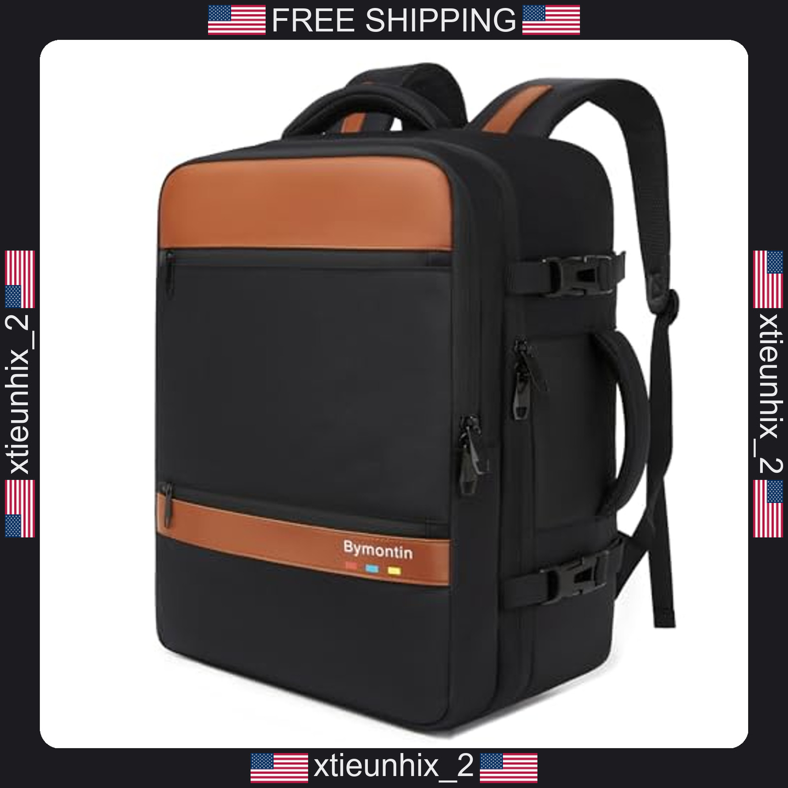 Travel Backpack with 180° Opening, Fits 15.6-Inch Laptop, Water-Resistant