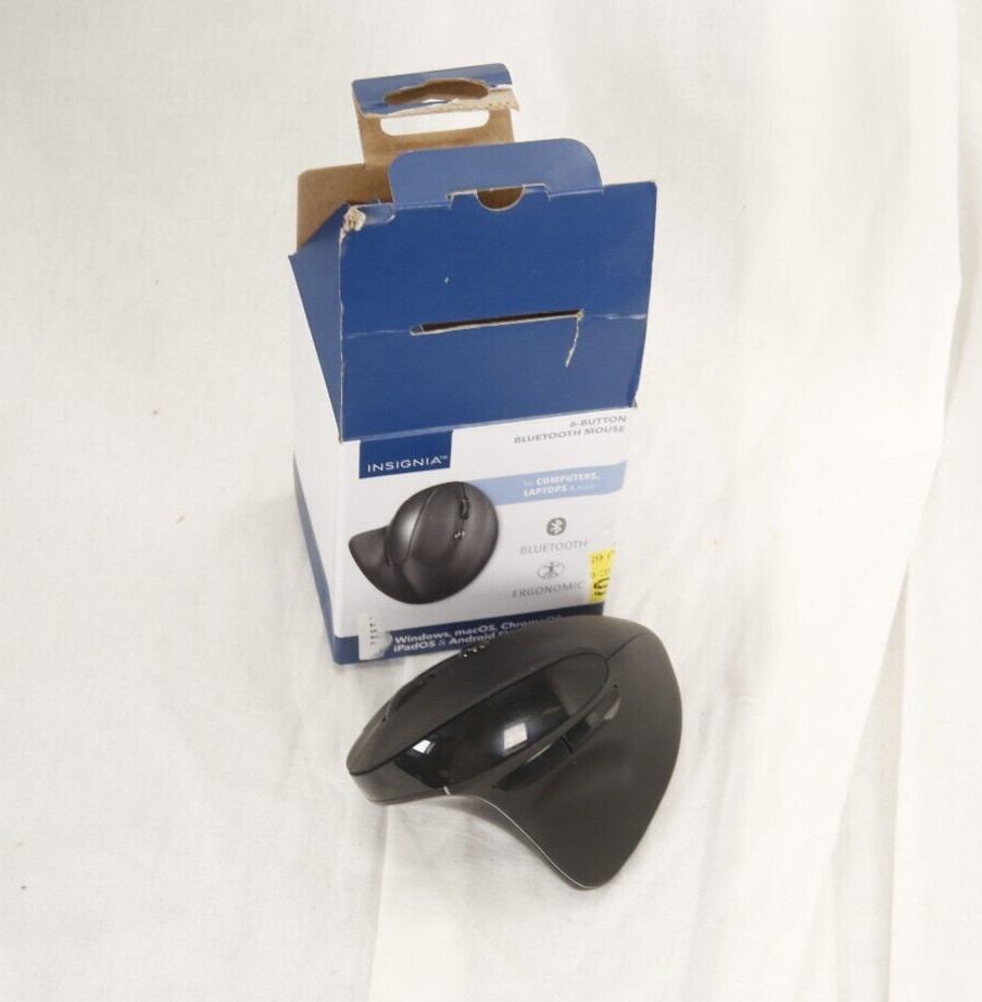 Insignia - Bluetooth wireless 6-Button Ergonomic Mouse - Black