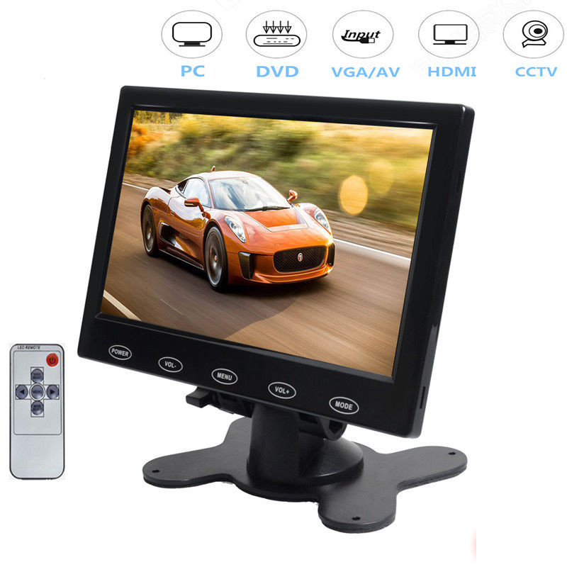 7" 9" 10.1" Display Portable Monitor LCD Screen AV VGA HDMI Built-in Speakers