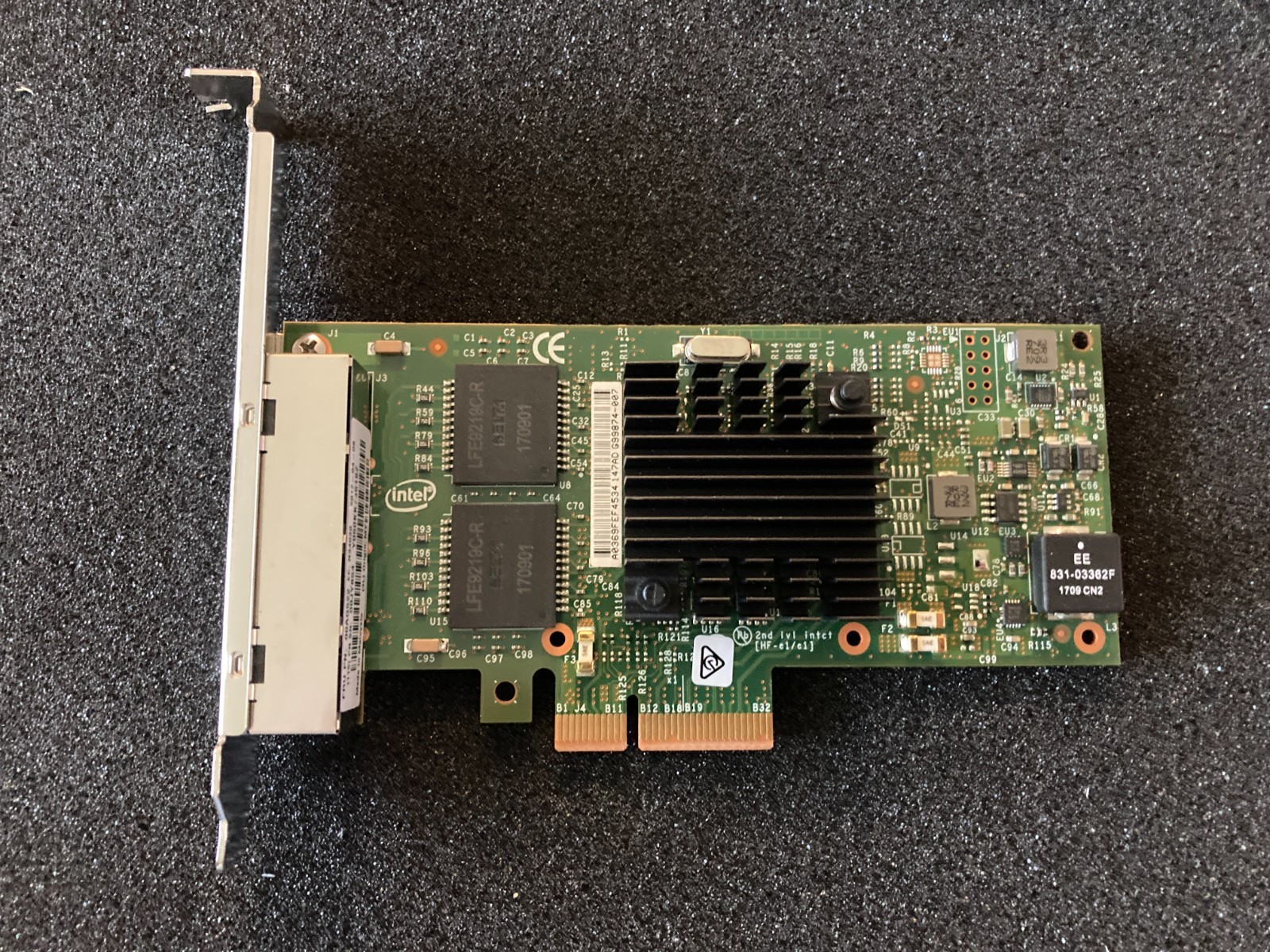 IBM 00AG522 00JY854 Intel I350-T4 4P RJ45 PCIe NIC Network Adapter with Bracket