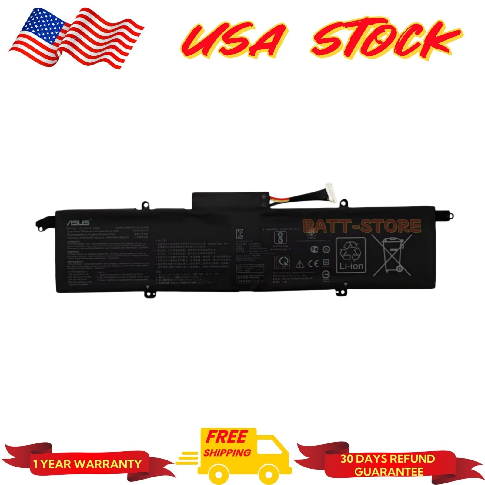 Original 76WH C41N1908 Battery For ASUS ROG Zephyrus G14 GA401 GA401i series