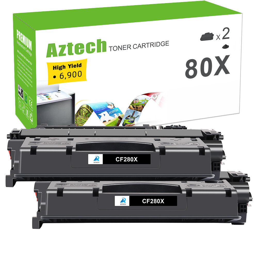 2PK Black CF280X 80X Toner Cartridge for HP LaserJet Pro 400 M401n Printer
