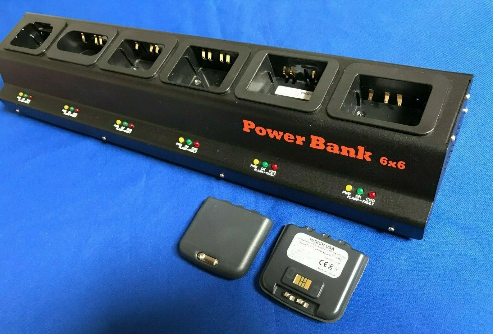 6 Bank Pro Metal Strong Scanner Charger w/6 CUPs F INTERMEC CN3#AB9/318-016-002 