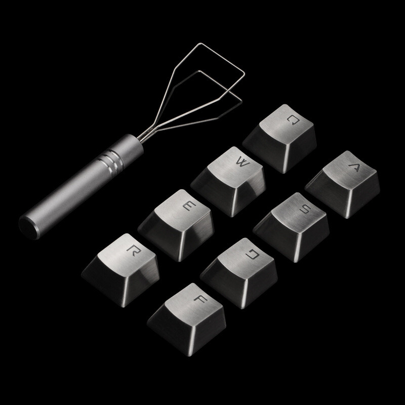 QWERASDF Gaming Metal Keycap + Keycaps Puller for Cherry MX Mechanical Keyboard