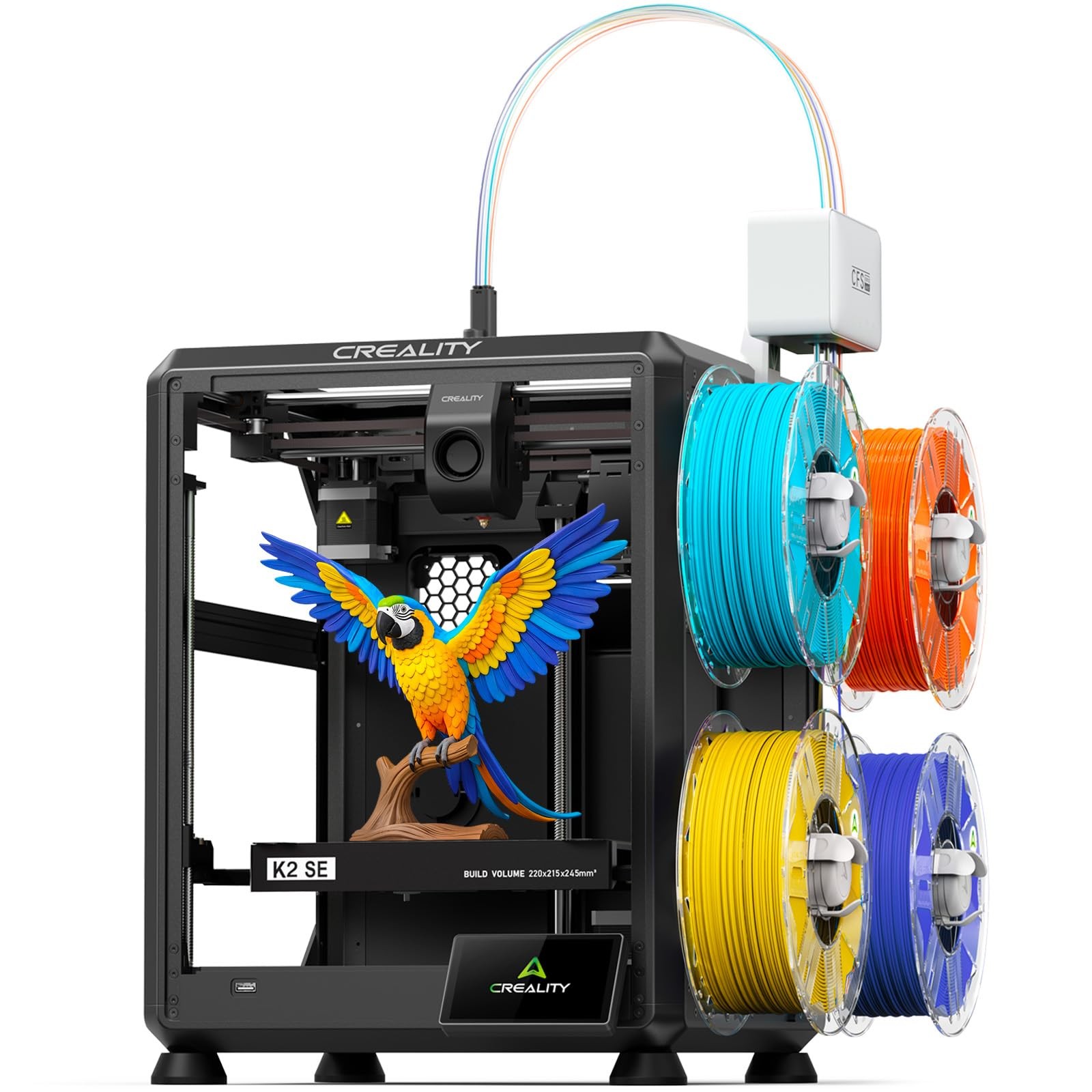 K2 SE 4C 3D Printer, Multi-Color 3D Printer, 500mm/s Fast Printing