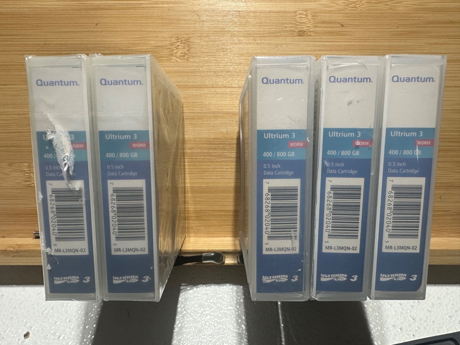 LOT OF 5  Quantum Ultrium 4 800/1600 GB Data Cartridge 3OpenBox 2NewSealed