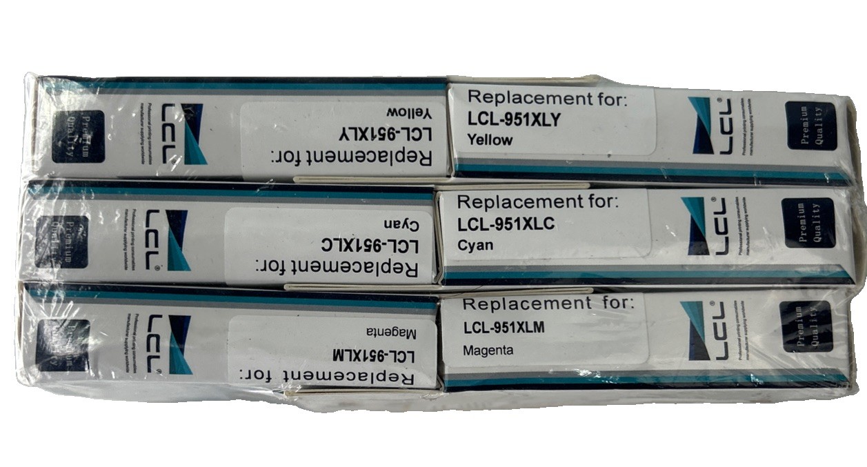 LCL Compatible Ink Cartridges Replacement for LCL-951XLC - 6 Pack (2C, 2M, 2Y)