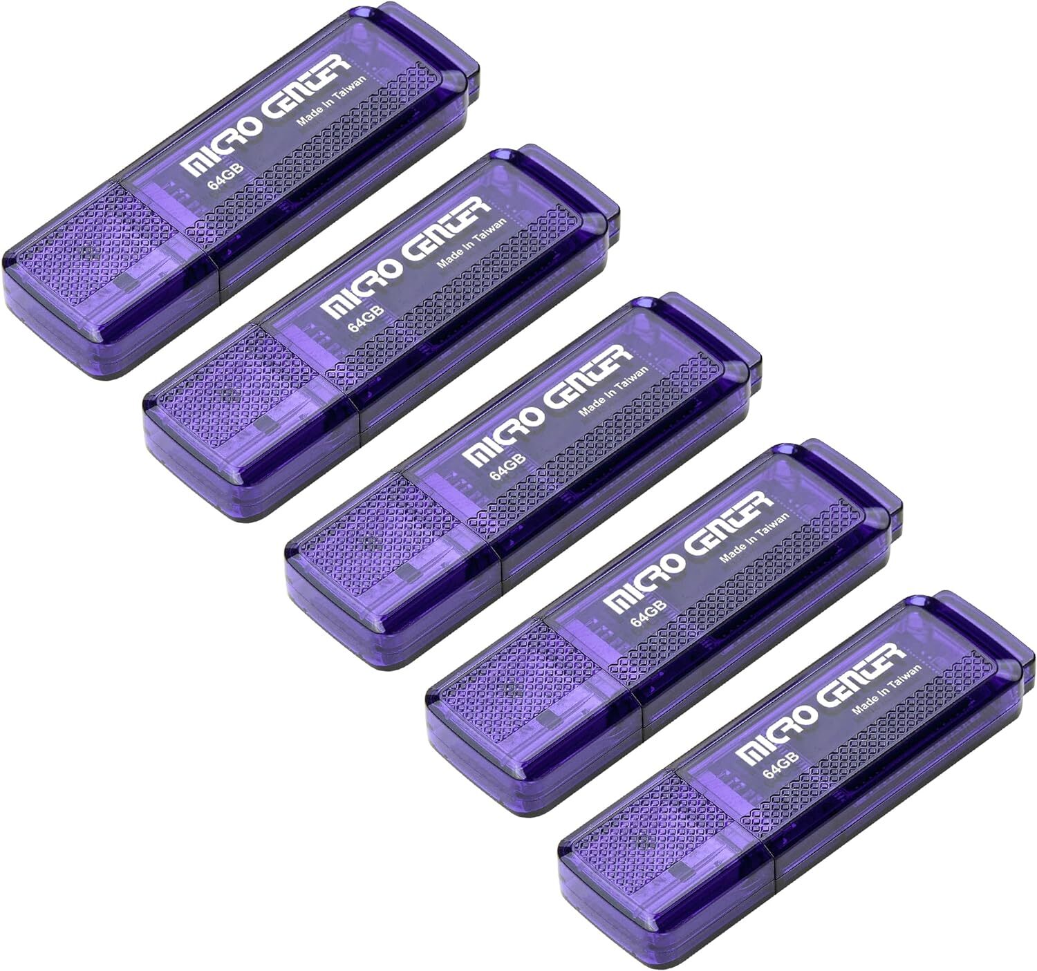 Micro Center Superspeed 5 Pack 64Gb Usb 3.0 Flash Drive Gum Size Memor Personal 