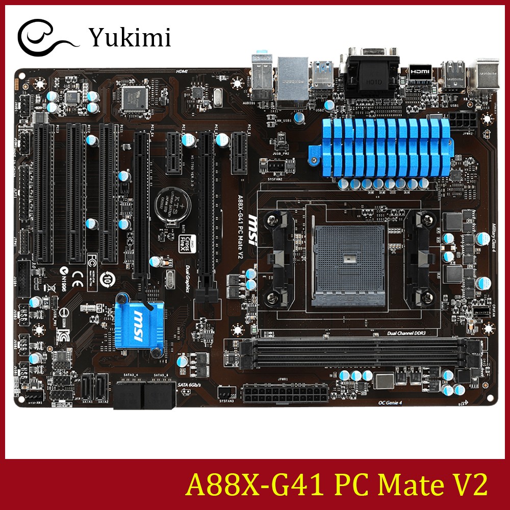 FOR MSI A88X-G41 PC Mate V2 DDR3*2 32GB AMD VGA HDMI DVI-D ATX Ｍotherboard Test