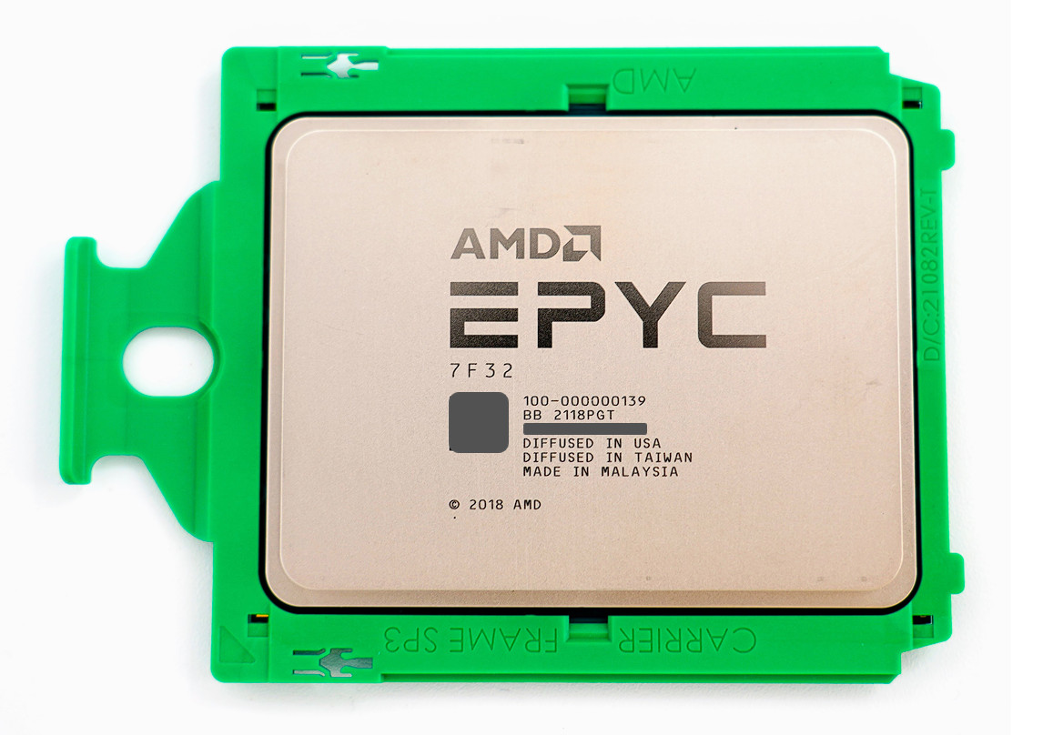 AMD EPYC 7F32 8 Cores 16 Thread SP3 Processor 3.7GHz 95W - No Vendor Lock