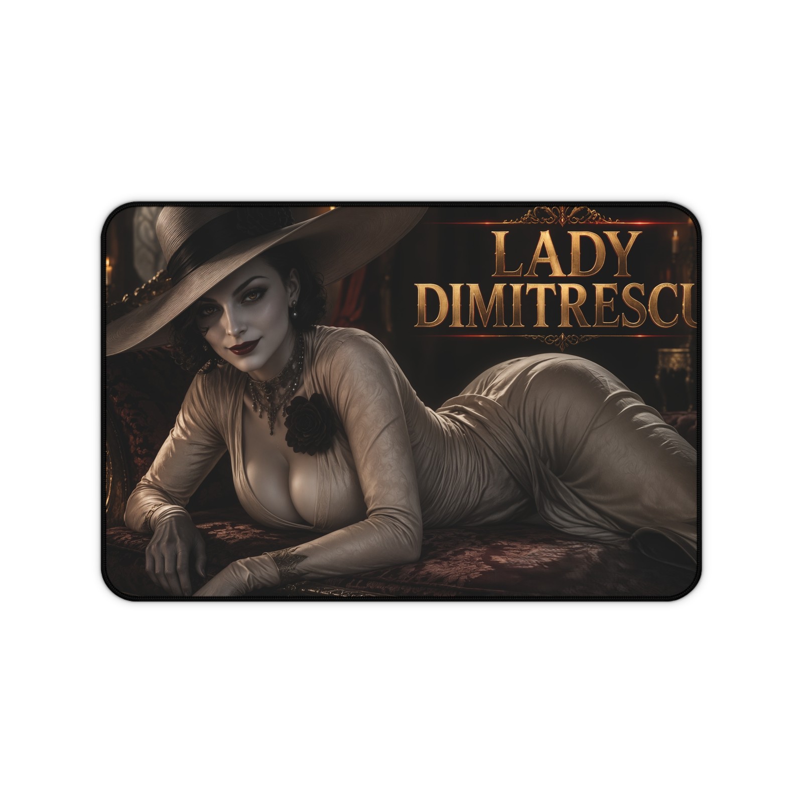 Lady Dimitrescu Mouse Pad, Gothic Gaming Desk Mat, XXL Keyboard Pad
