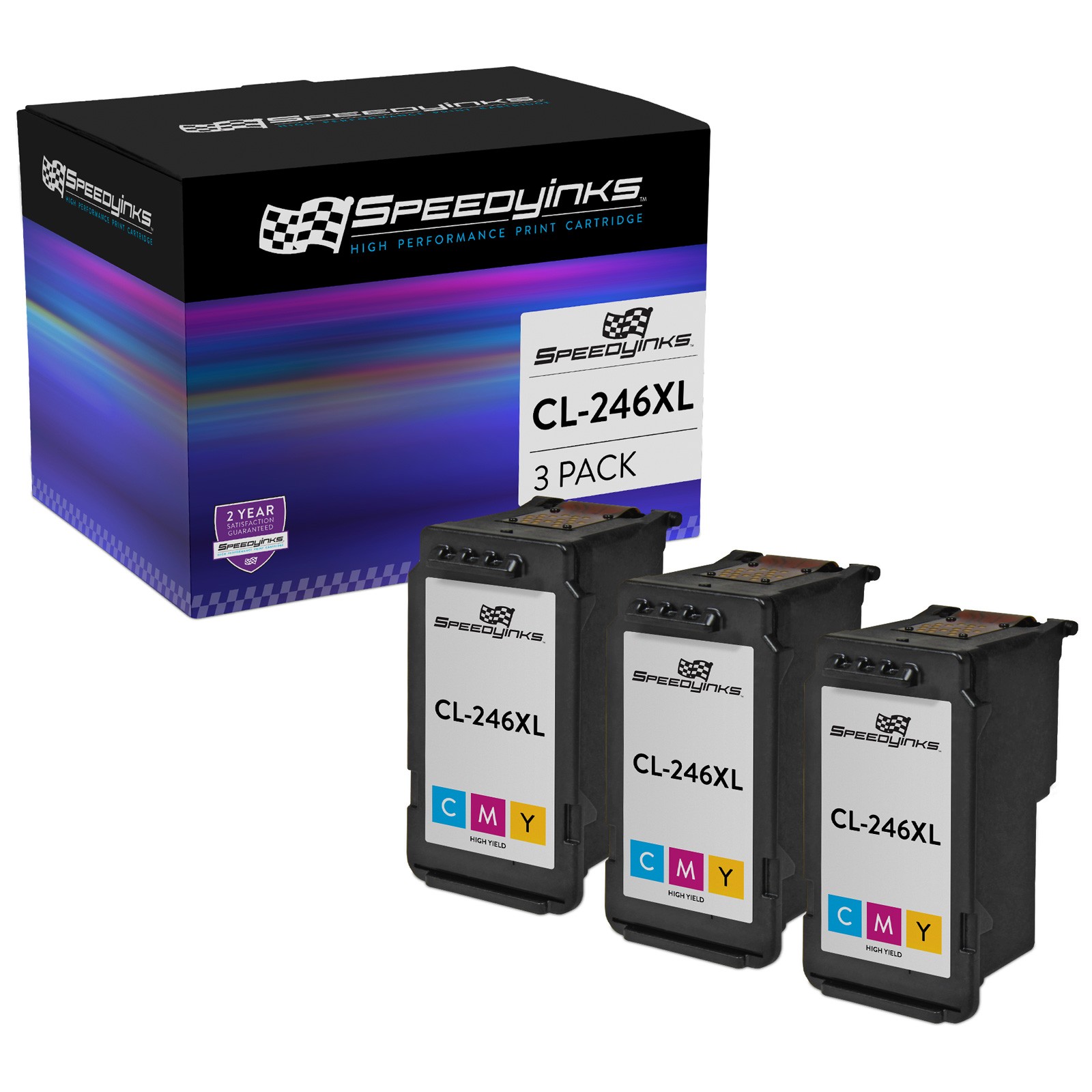 3pk For Canon CL-246XL 8280B001AA HY MG2420 MG2520 iP2820 MG2924 MG2920 MG2922