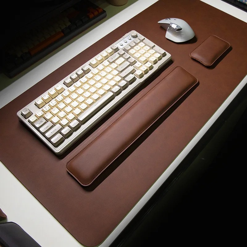 Large Leather Desk Mat – Waterproof Mouse Pad Non-Slip Keyboard & Wrist Support