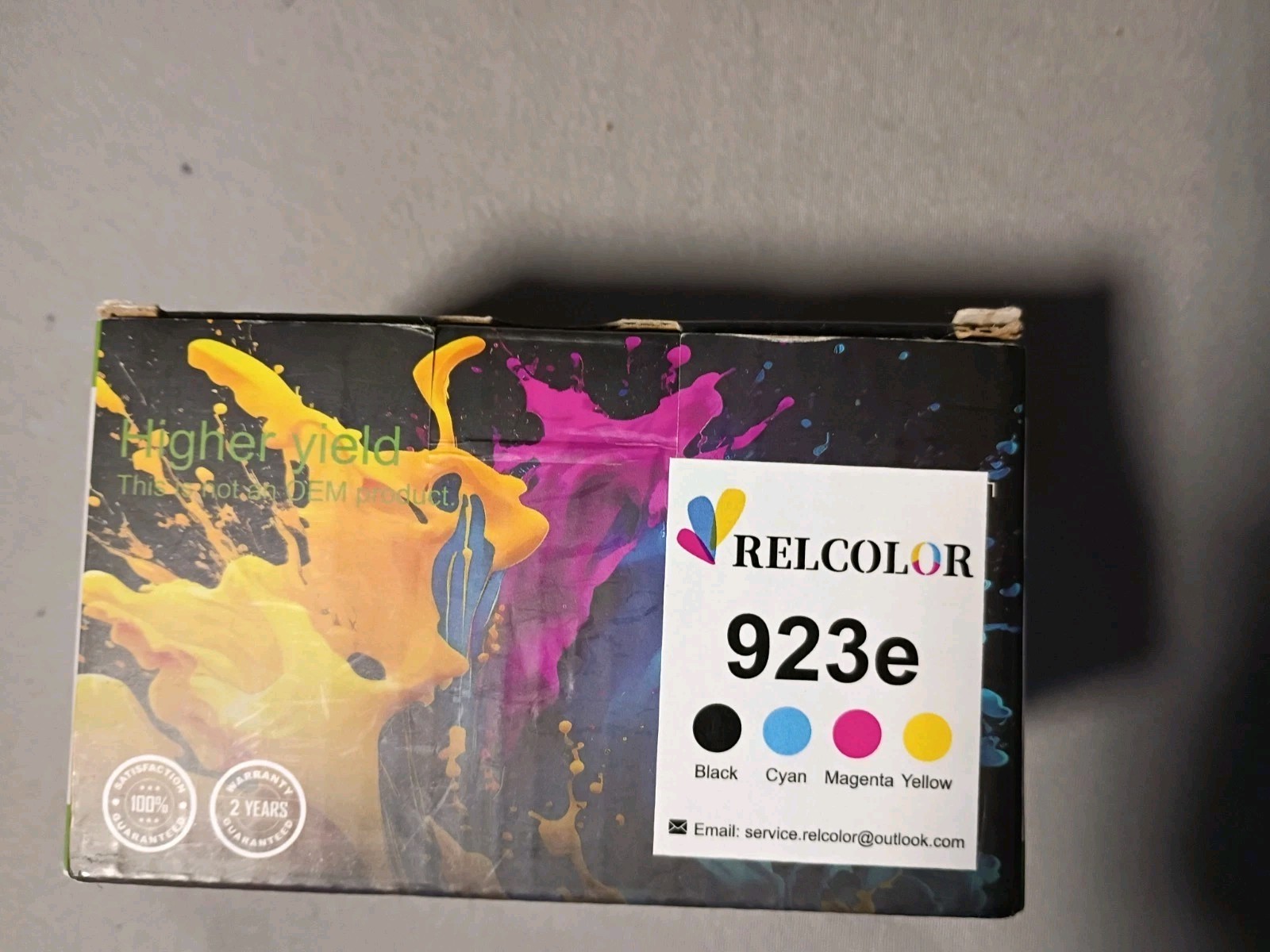 RELCOLOR Compatible For HP 923e Ink Cartridge Set Black Cyan Magenta Yellow