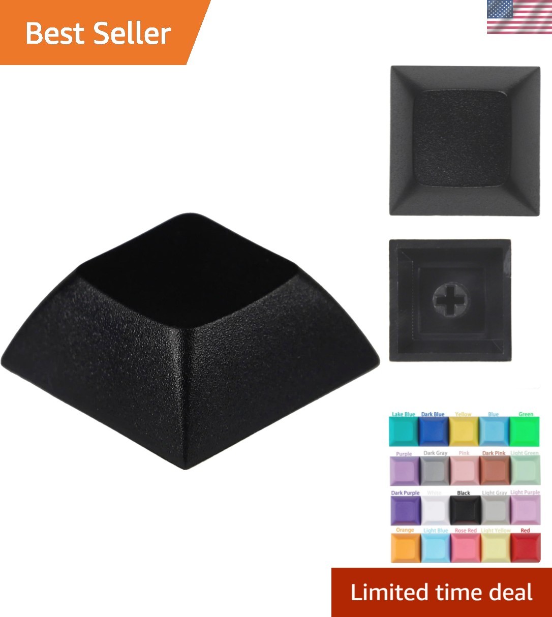 24 pcs DSA Profile Blank 1u Keycap 1.3mm PBT for MX Switches Keyboard Replace...