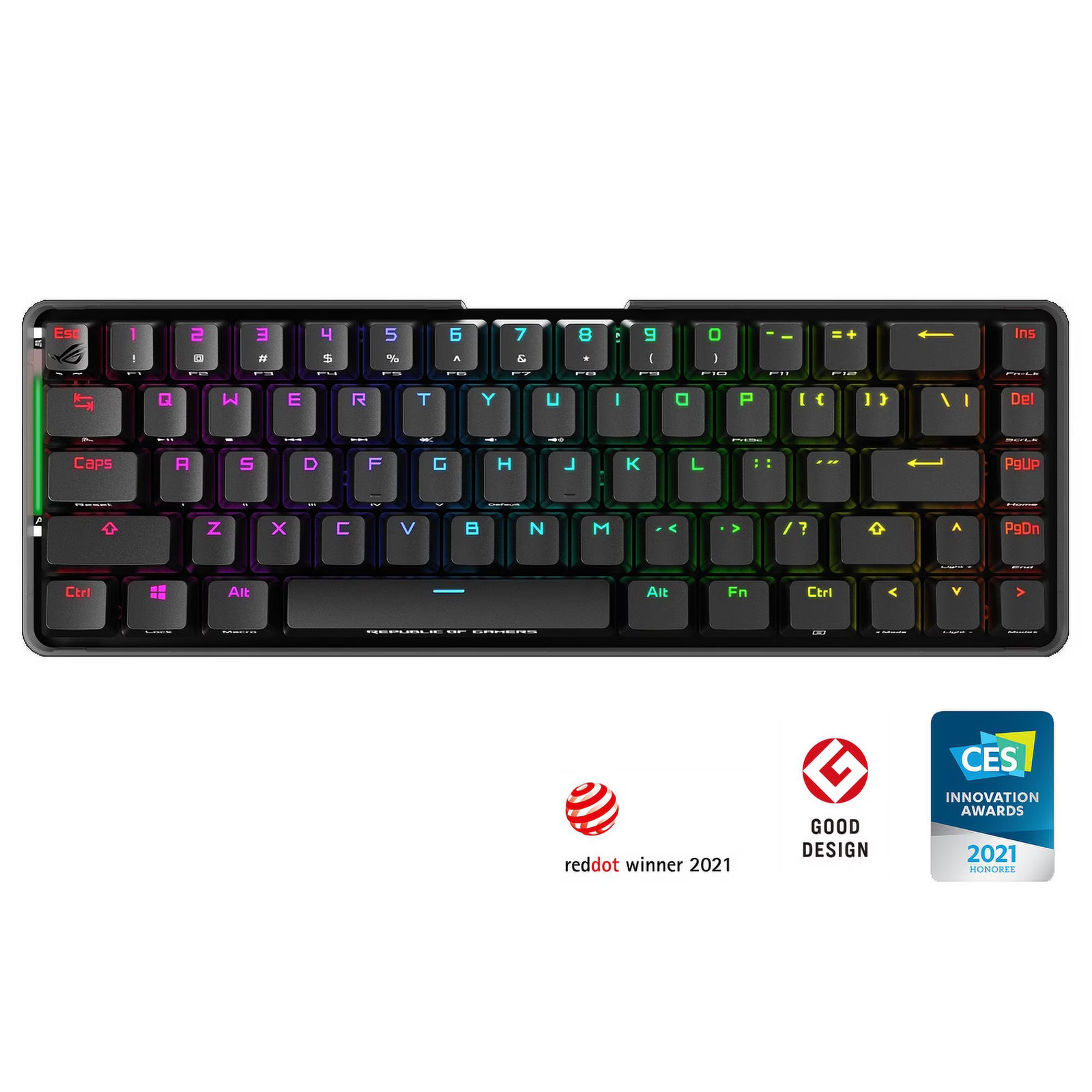ASUS ROG Falchion NX 65% Wireless RGB Gaming Mechanical Keyboard, Touch Panel