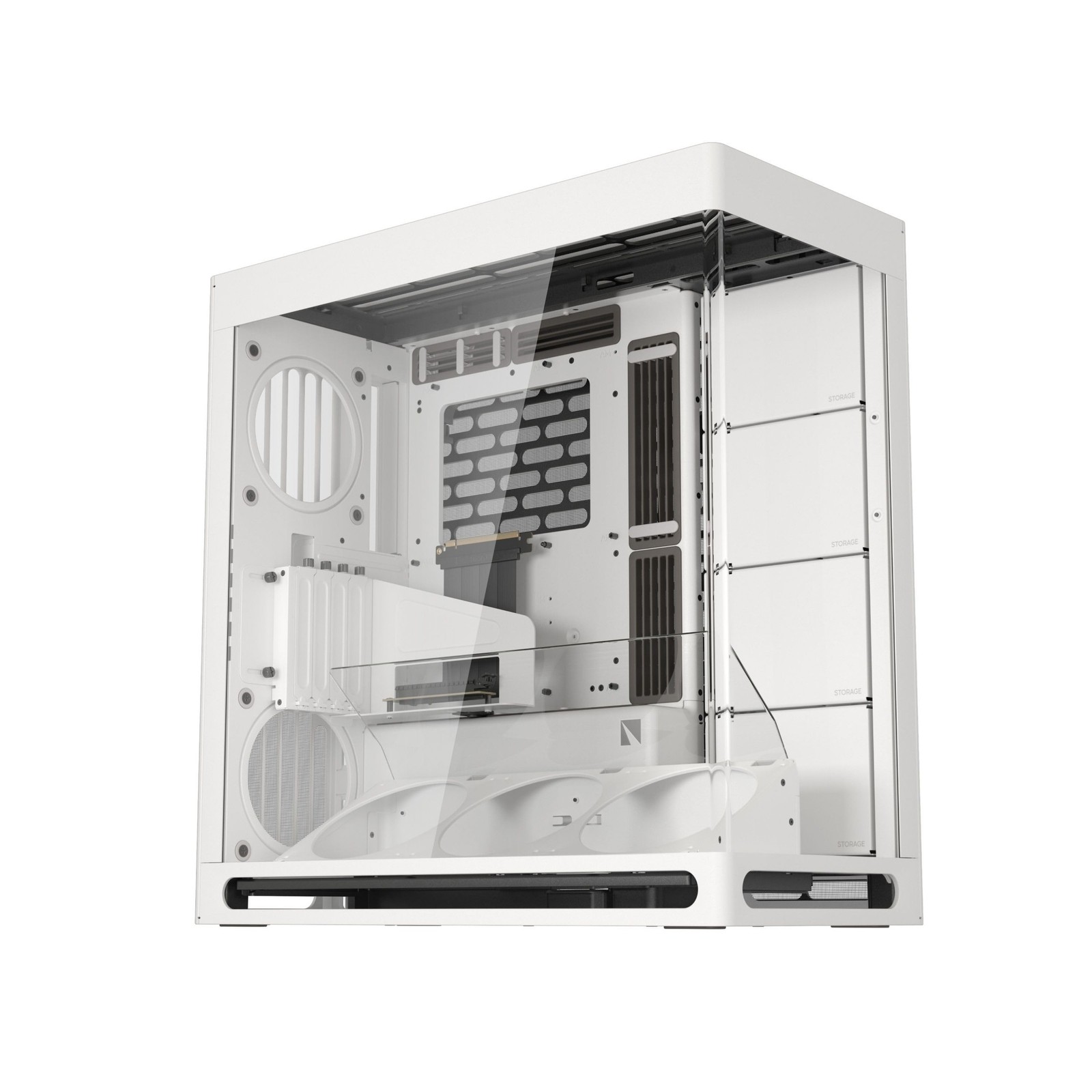 HAVN HS 420 VGPU Dual-Chamber Mid Tower ATX PC Case White | PCIe 5.0 Vertical...