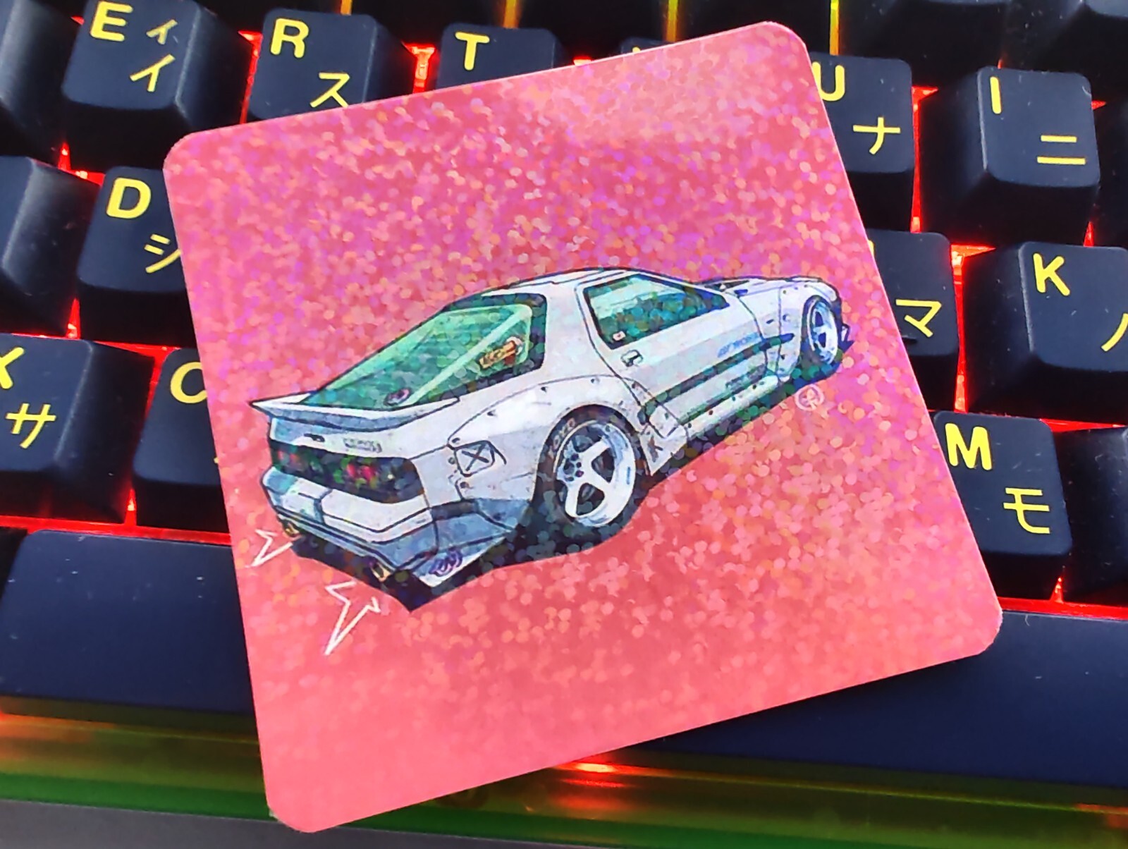 Mazda RX-7 FC JDM Widebody Aesthetic Retro Nostalgia Sticker Holographic