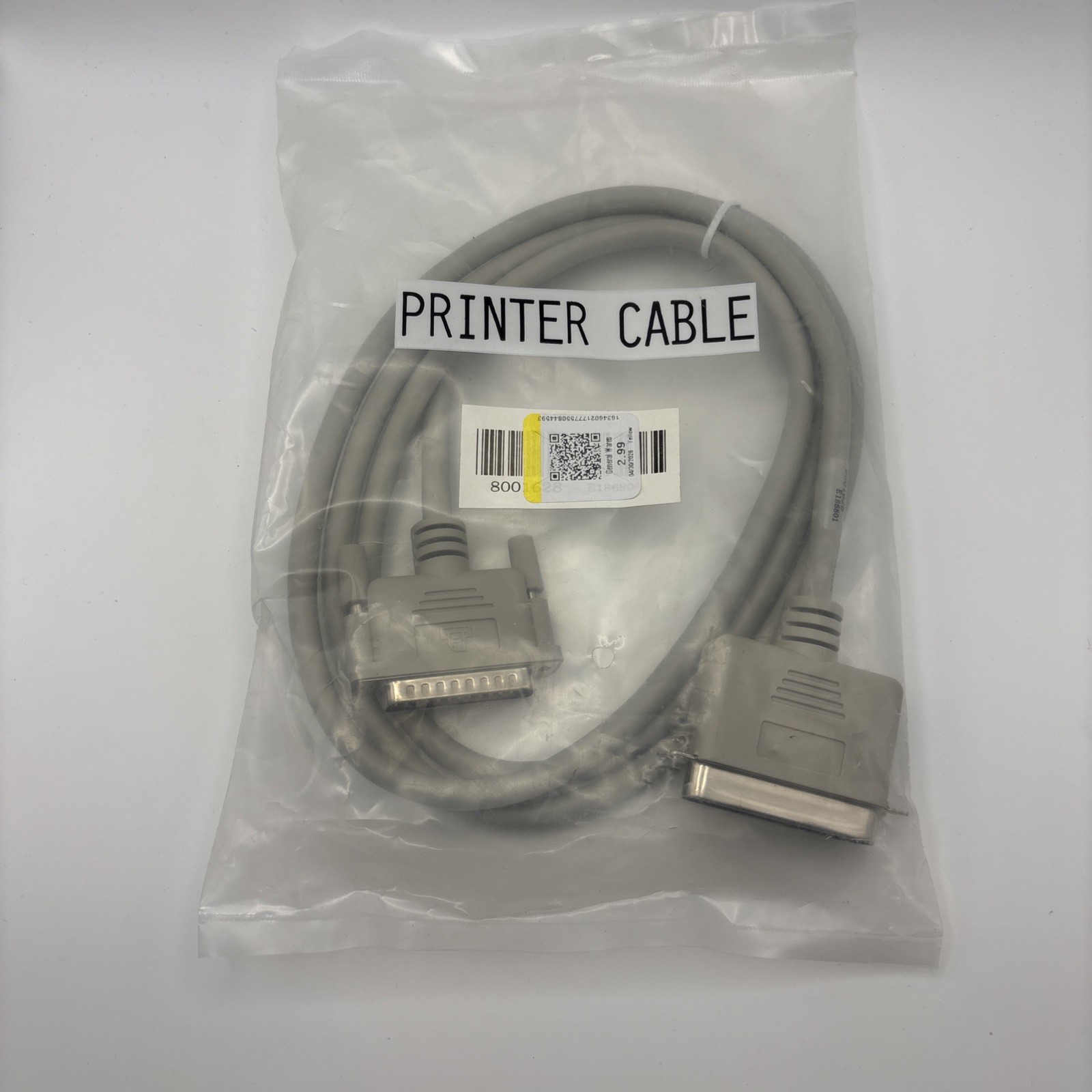 3' Foot Parallel Printer Cable DB25 Pin male 36 pin Male Cable LPT1 Centronics