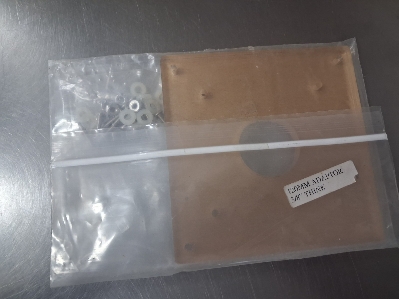 Danger Den Unknown Part labeled 120MM ADAPTOR 3/4" THINK