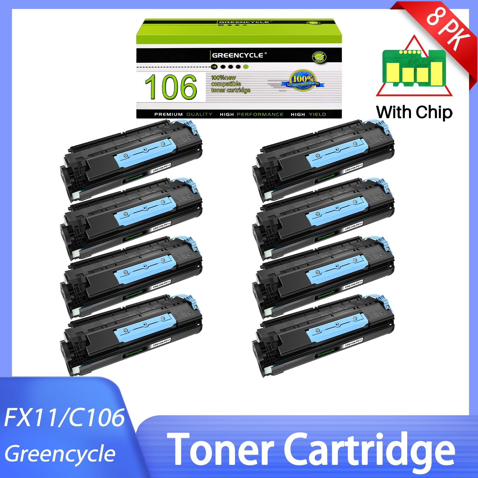 8PK FX11 BLK Toner Cartridge Compatible For Canon 106 Laser CLASS 810 830 830i